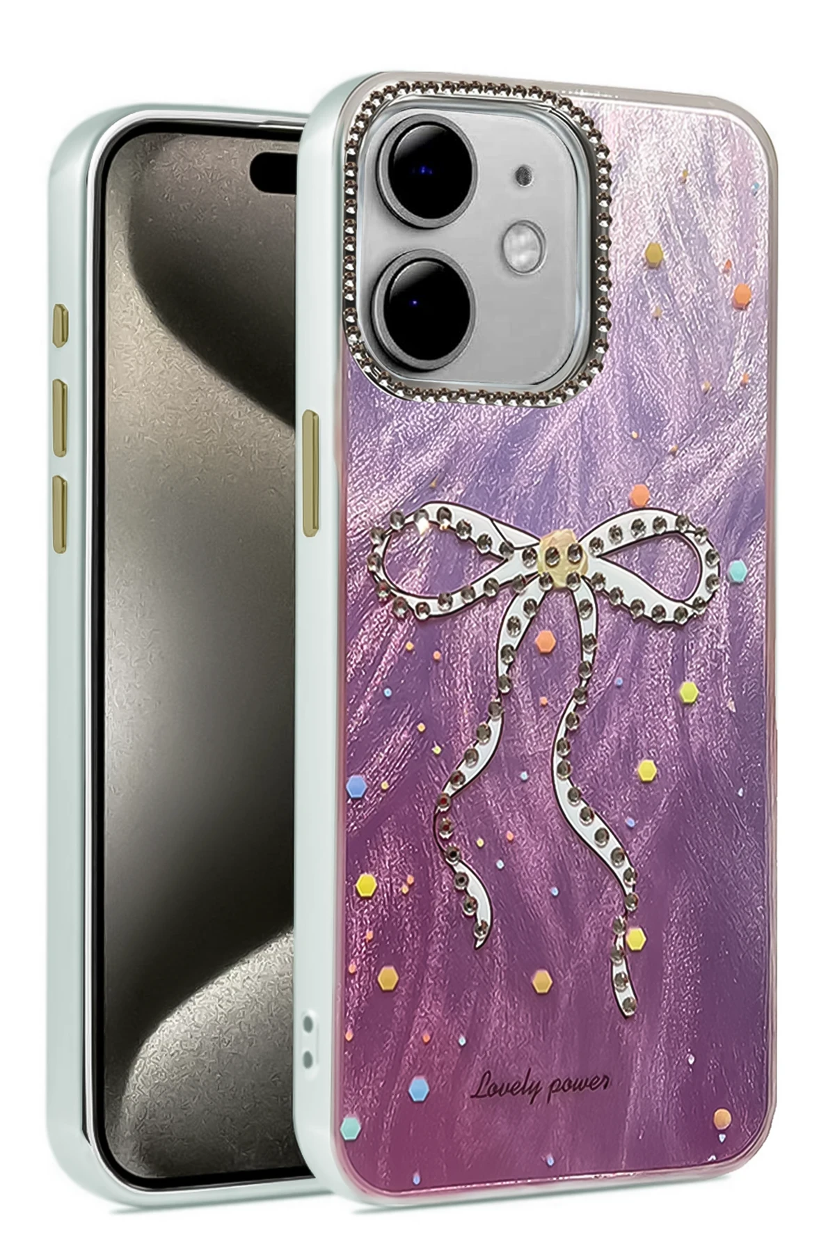 Newface Apple iPhone 12 Kılıf Blade Aynalı Desenli Kapak - Desen 1