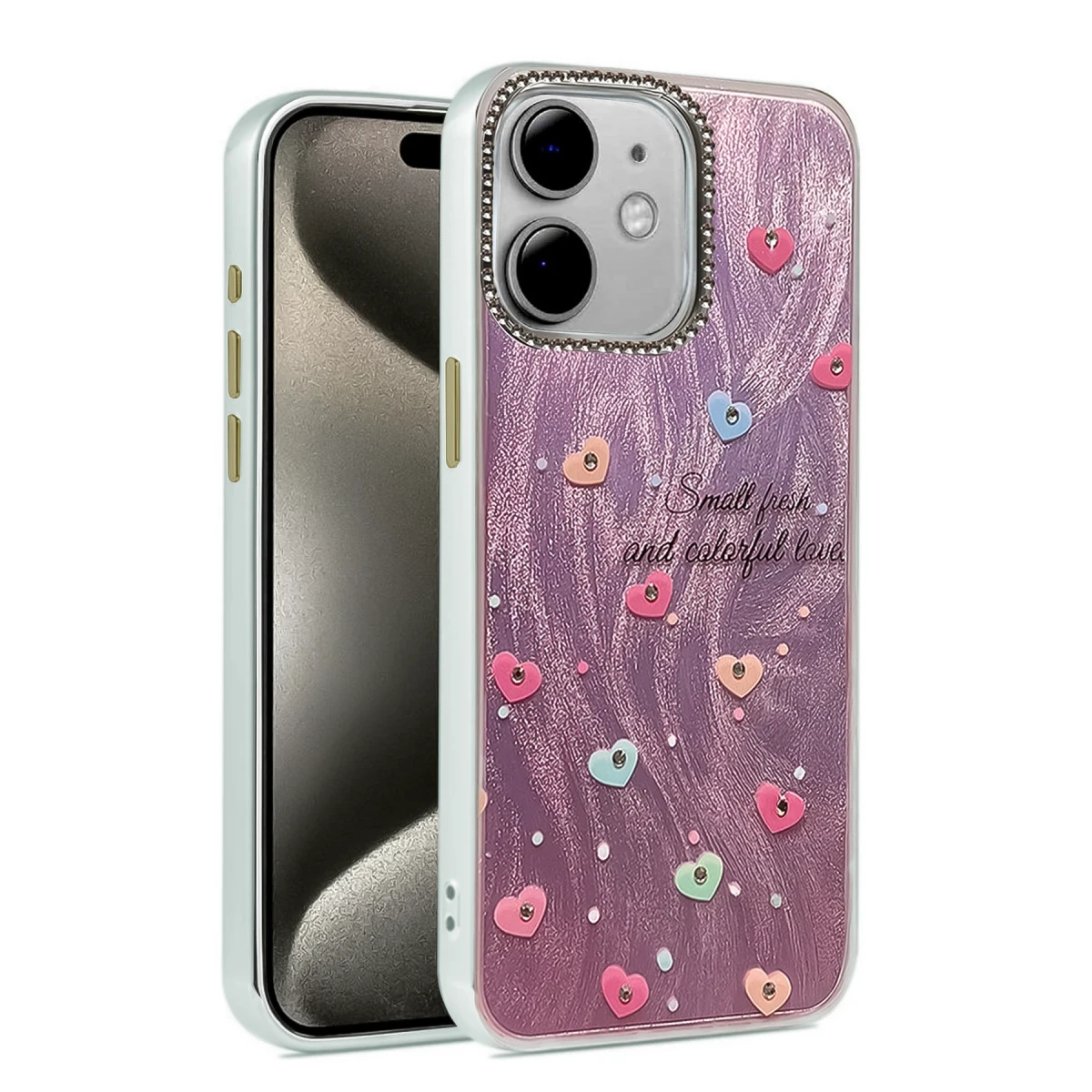 Newface Apple iPhone 12 Kılıf Blade Aynalı Desenli Kapak - Desen 8
