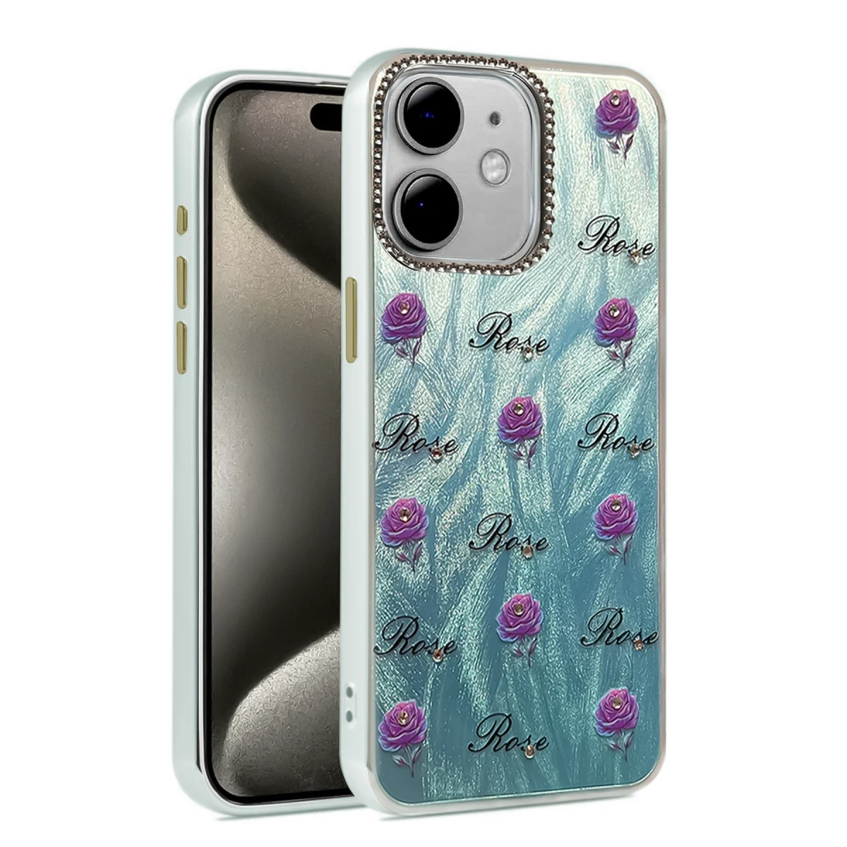 Newface Apple iPhone 12 Kılıf Blade Aynalı Desenli Kapak - Desen 9