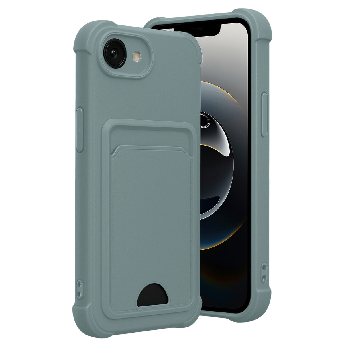 Newface Apple iPhone 16E Kelvin Kartvizitli Silikon - Açık Yeşil — görsel 5