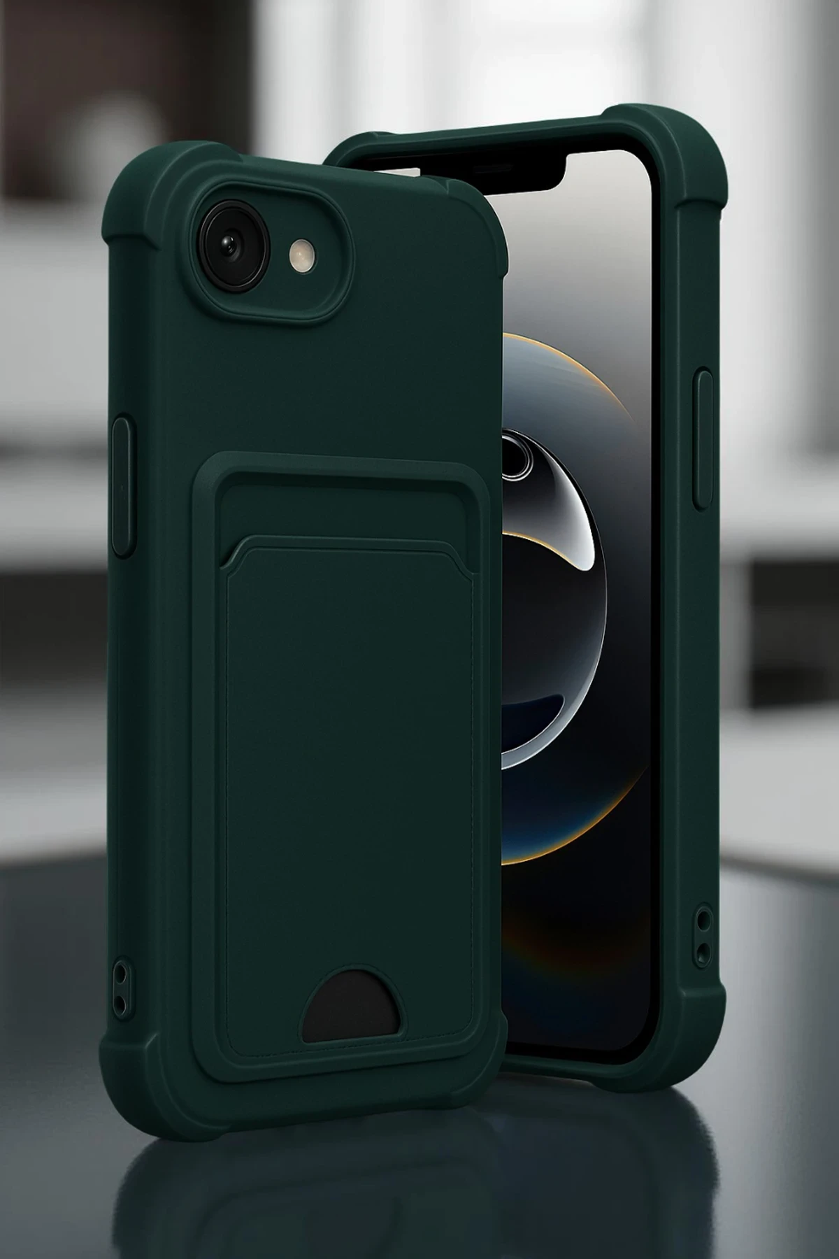 Newface Apple iPhone 16E Kelvin Kartvizitli Silikon - Derin Mor