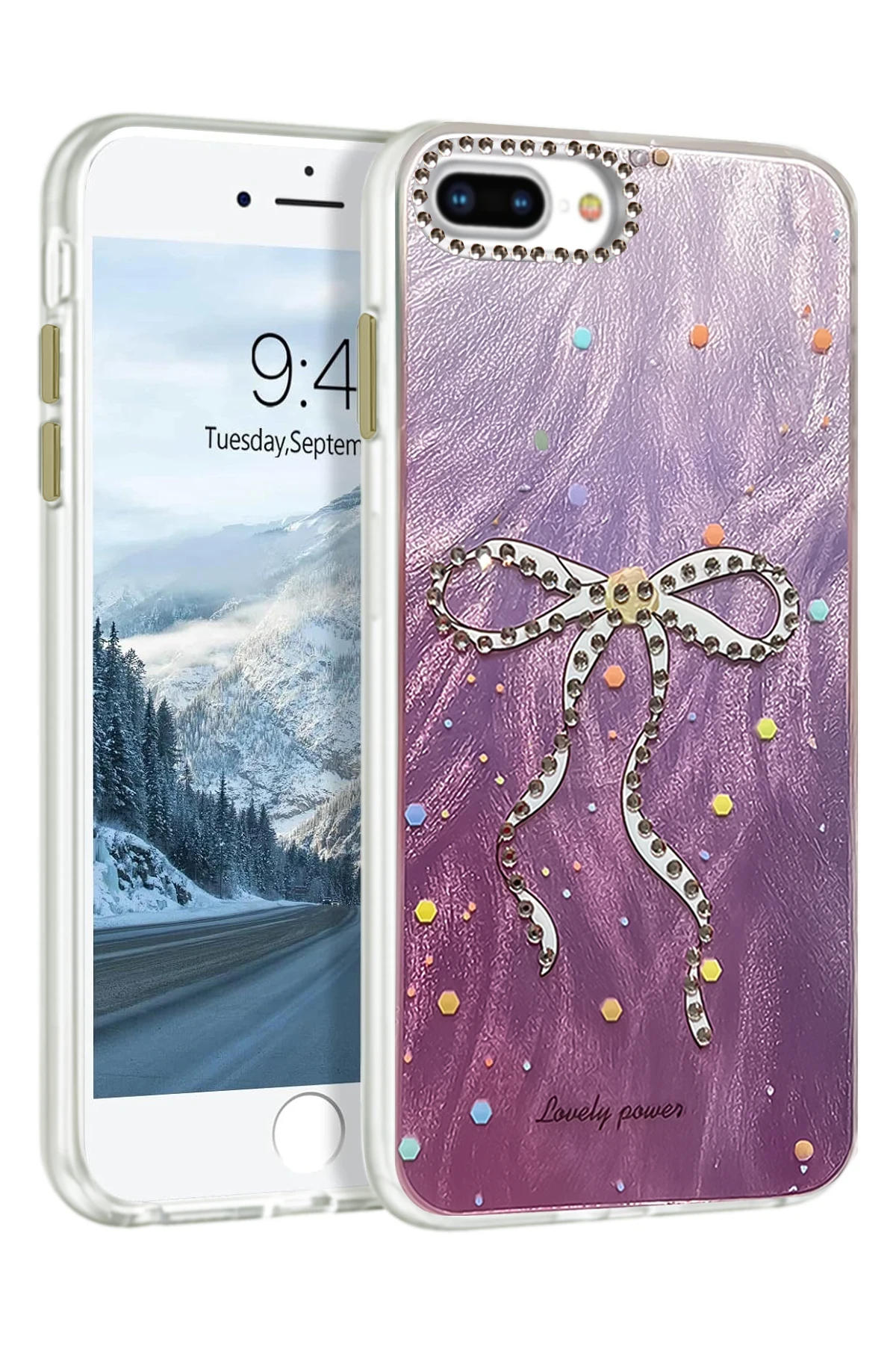 Newface Apple iPhone 7 Plus Kılıf Blade Aynalı Desenli Kapak - Desen 1