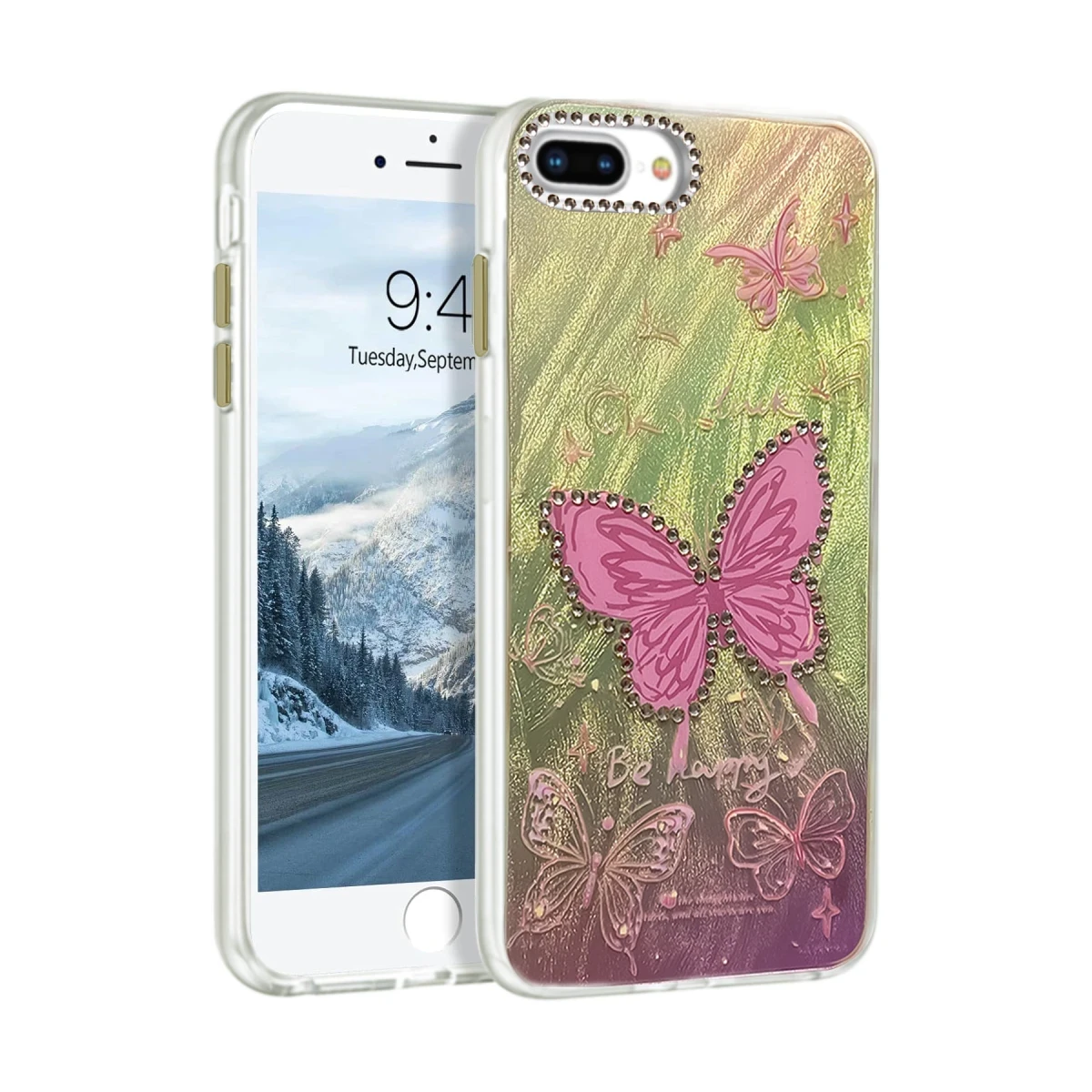 Newface Apple iPhone 7 Plus Kılıf Blade Aynalı Desenli Kapak - Desen 5