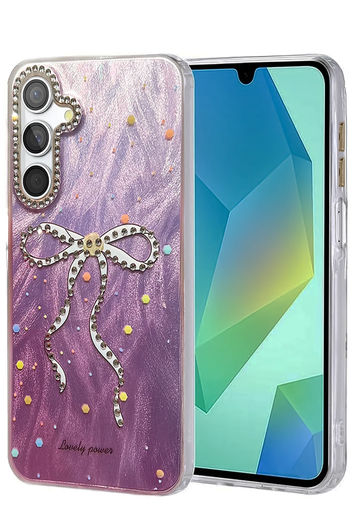 Newface Samsung Galaxy S24 FE Kılıf Blade Aynalı Desenli Kapak - Desen 1