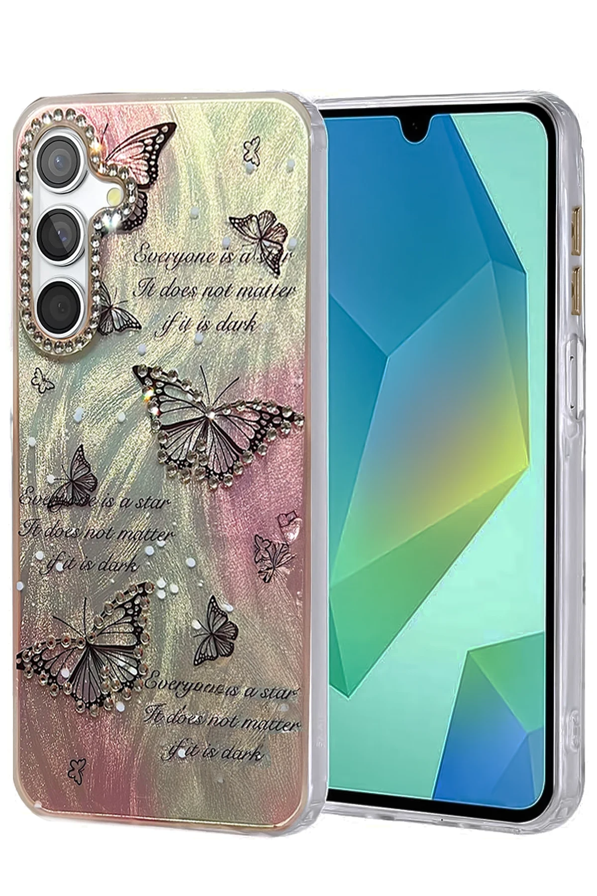 Newface Samsung Galaxy S25 Kılıf Blade Aynalı Desenli Kapak - Desen 6