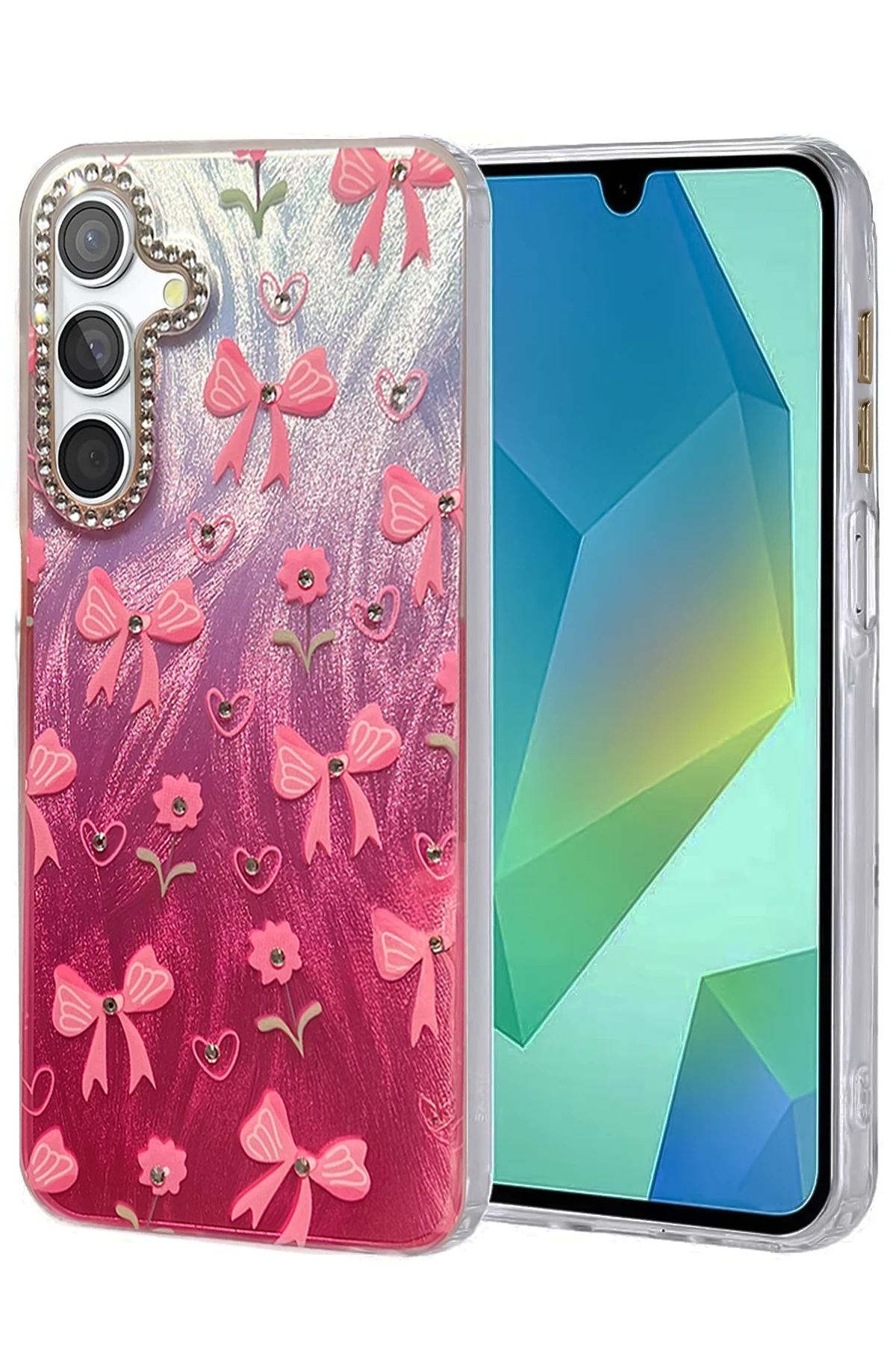 Newface Samsung Galaxy S25 Kılıf Blade Aynalı Desenli Kapak - Desen 3