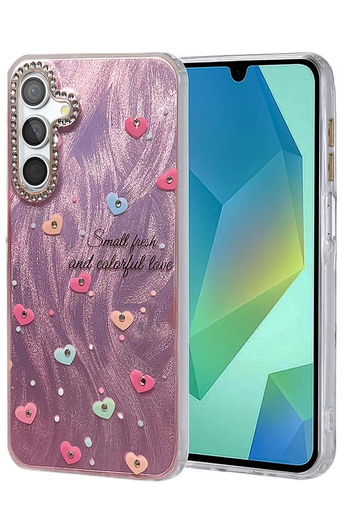 Newface Samsung Galaxy A15 4G Kılıf Blade Aynalı Desenli Kapak - Desen 8