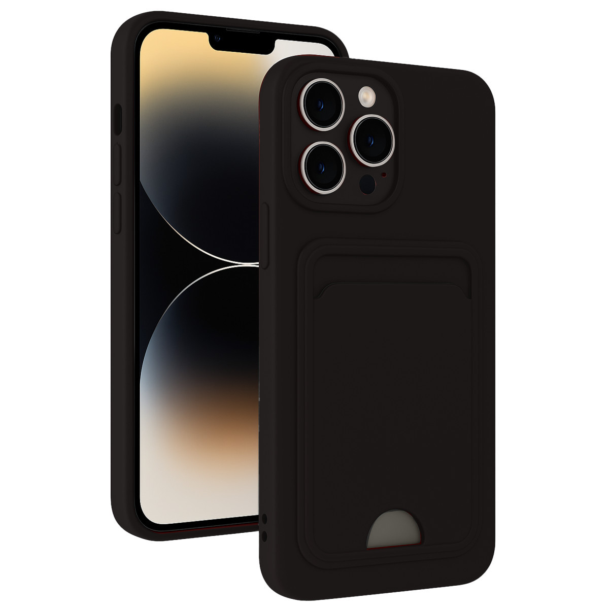Newface Apple iPhone 13 Pro Kılıf Kelvin Kartvizitli Silikon - Siyah — görsel 5