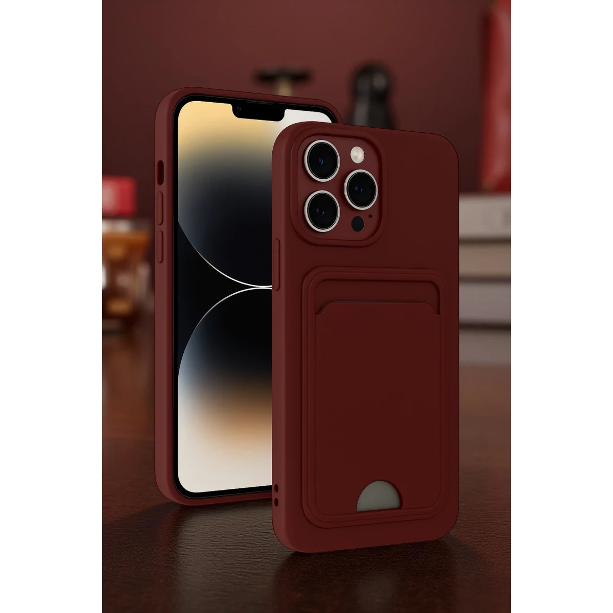 Newface Apple iPhone 13 Pro Kılıf Kelvin Kartvizitli Silikon - Siyah — görsel 4