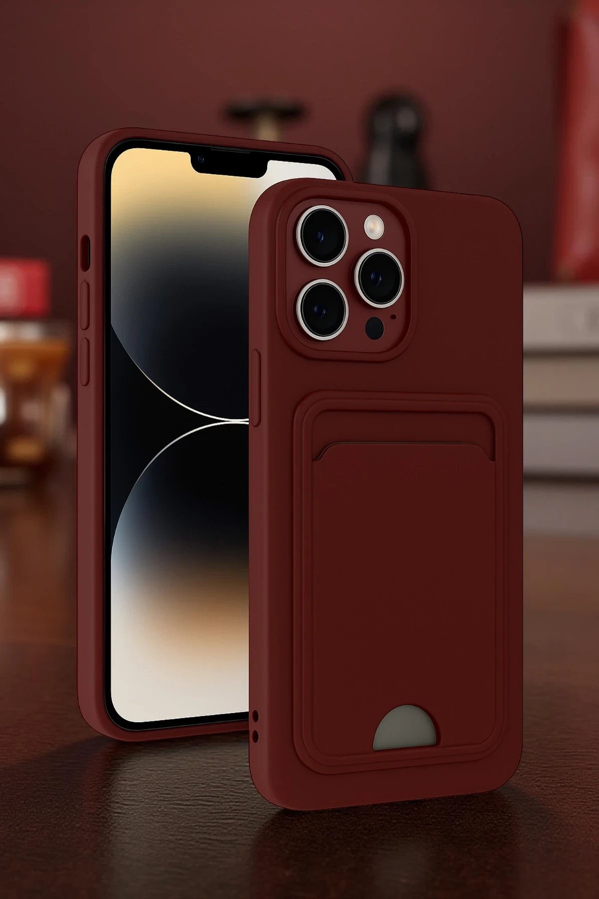 Newface Apple iPhone 13 Pro Max Kılıf Kelvin Kartvizitli Silikon - Siyah — görsel 2