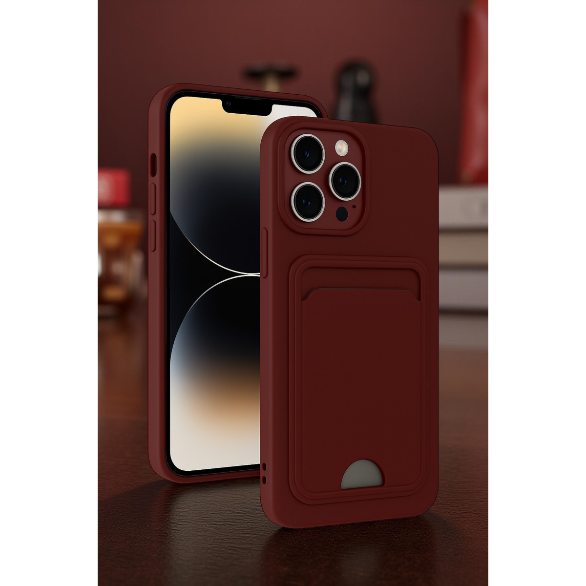 Newface Apple iPhone 13 Pro Max Kılıf Kelvin Kartvizitli Silikon - Siyah — görsel 6