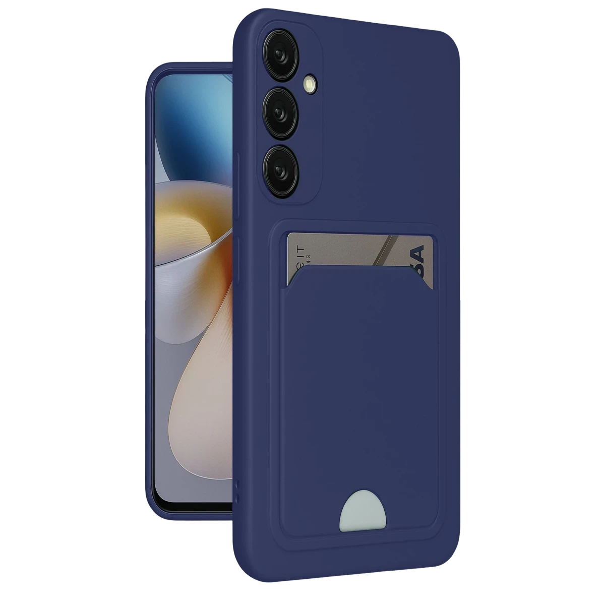 Newface Samsung Galaxy A25 5G Kılıf Kelvin Kartvizitli Silikon - Lacivert — görsel 3
