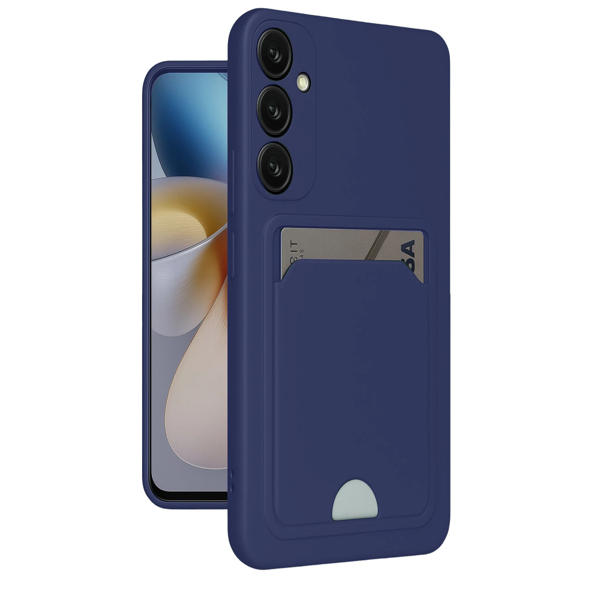 Newface Samsung Galaxy A25 5G Kılıf Kelvin Kartvizitli Silikon - Lacivert — görsel 5