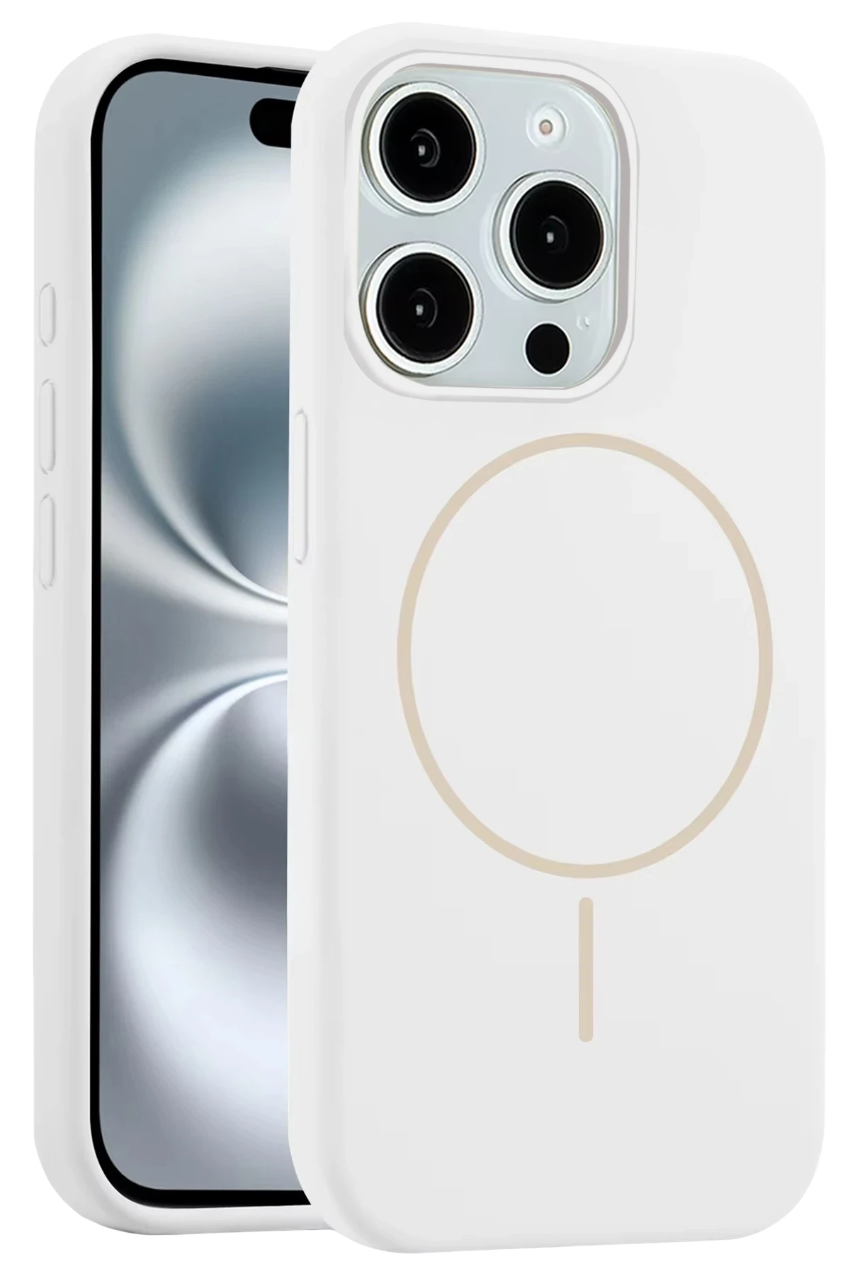 Joko iPhone 15 Pro Max Kılıf Jully Magsafe Kapak - Beyaz
