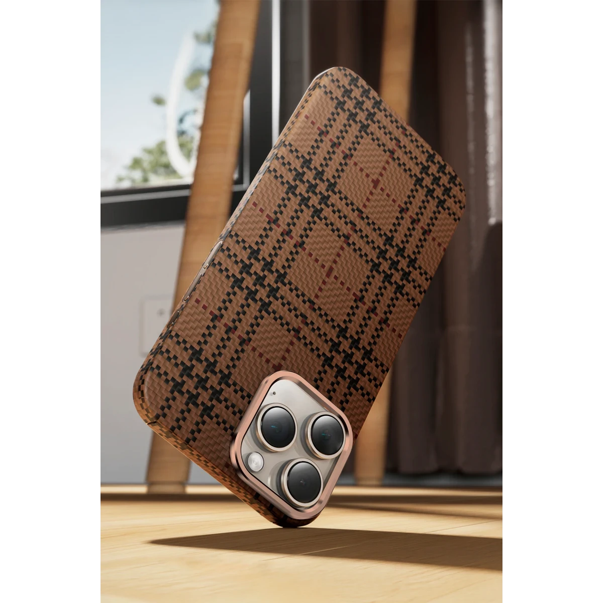 Keephone Apple iPhone 16 Scots Kevlar Magsafe Kılıf - Natural Grey
