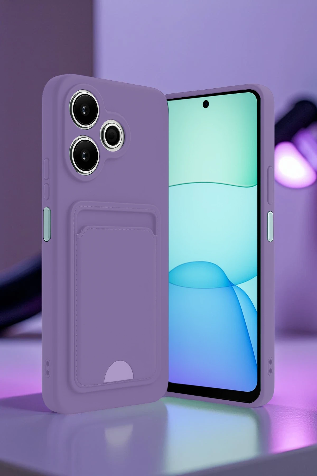 Newface Xiaomi Redmi 13 4G Kılıf Kelvin Kartvizitli Silikon - Siyah — görsel 2