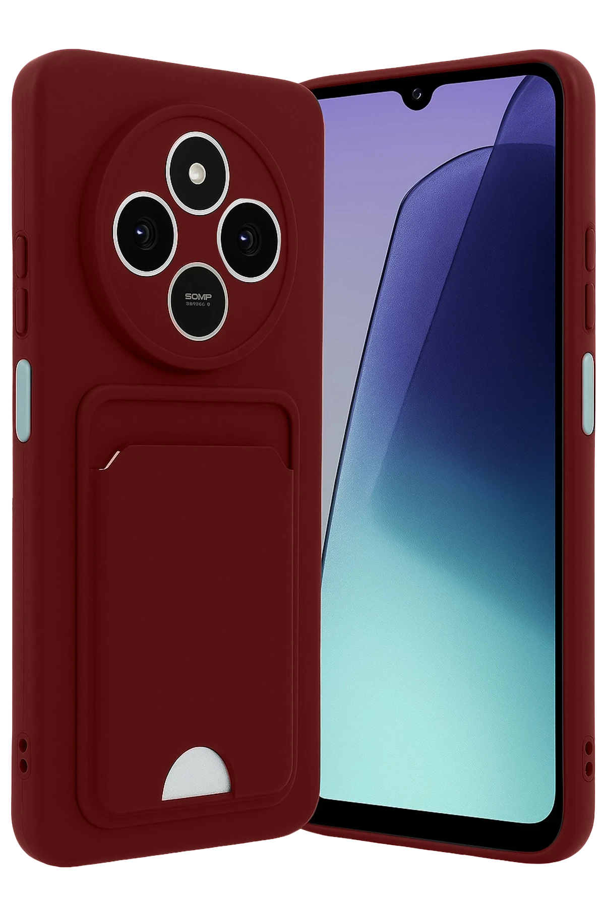 Newface Xiaomi Redmi 14C Kelvin Kartvizitli Silikon - Bordo