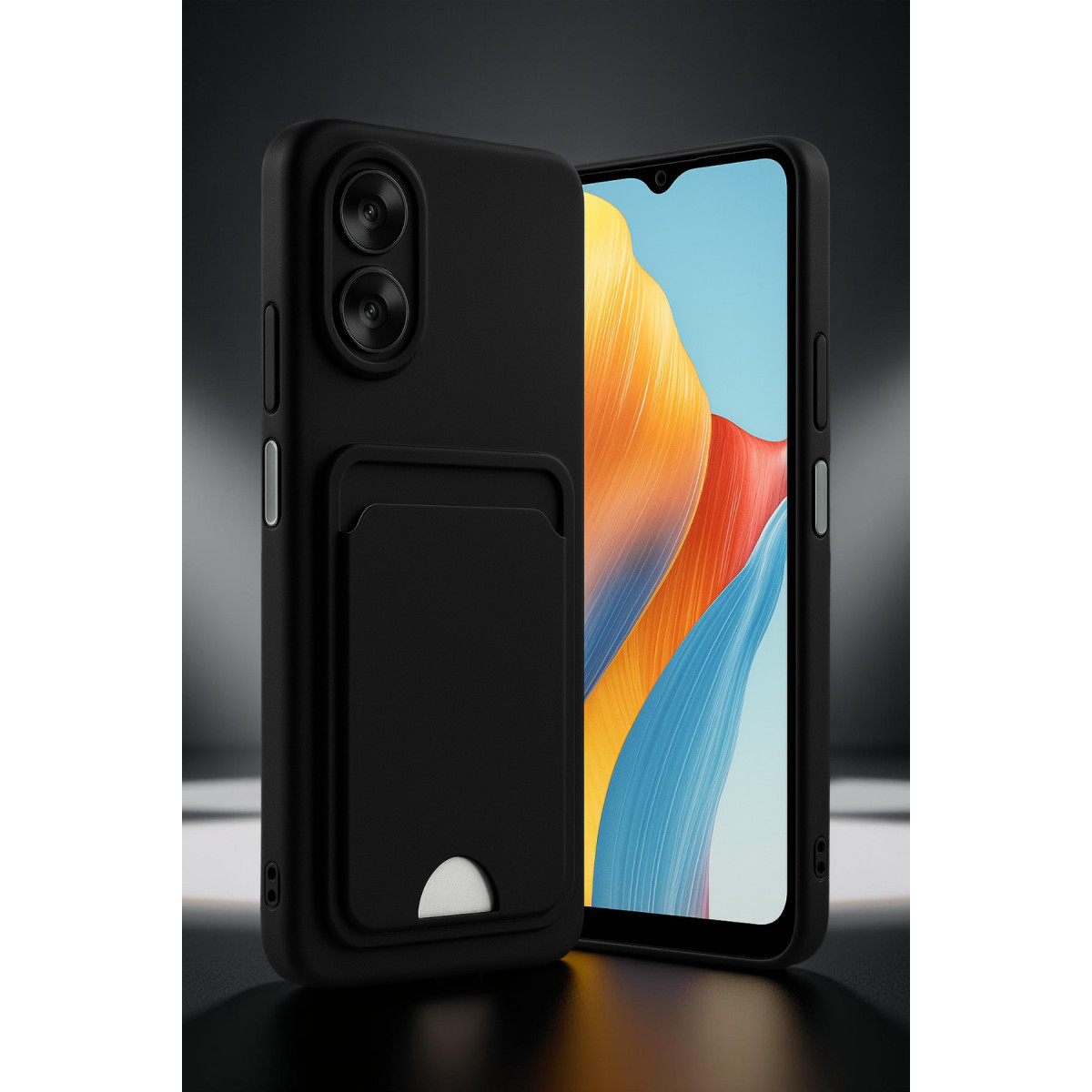Newface Oppo A38 Kılıf Kelvin Kartvizitli Silikon - Siyah — görsel 6