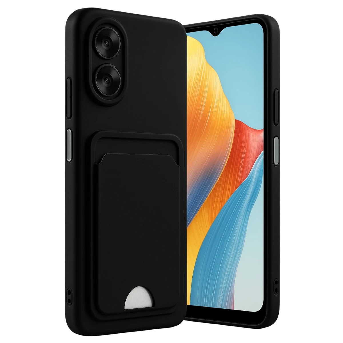 Newface Oppo A38 Kılıf Kelvin Kartvizitli Silikon - Siyah — görsel 3