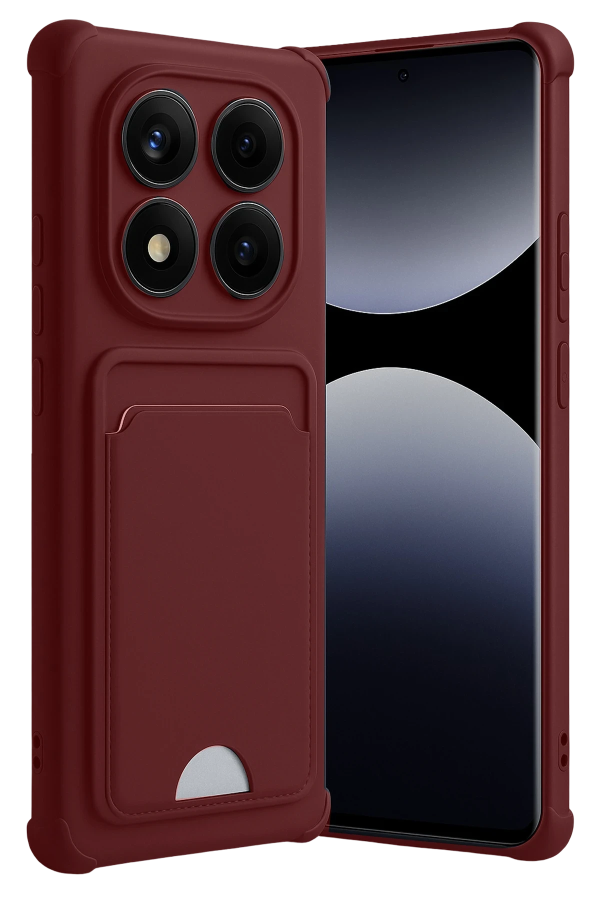 Newface Xiaomi Redmi Note 14 Pro 4G Kelvin Kartvizitli Silikon - Bordo