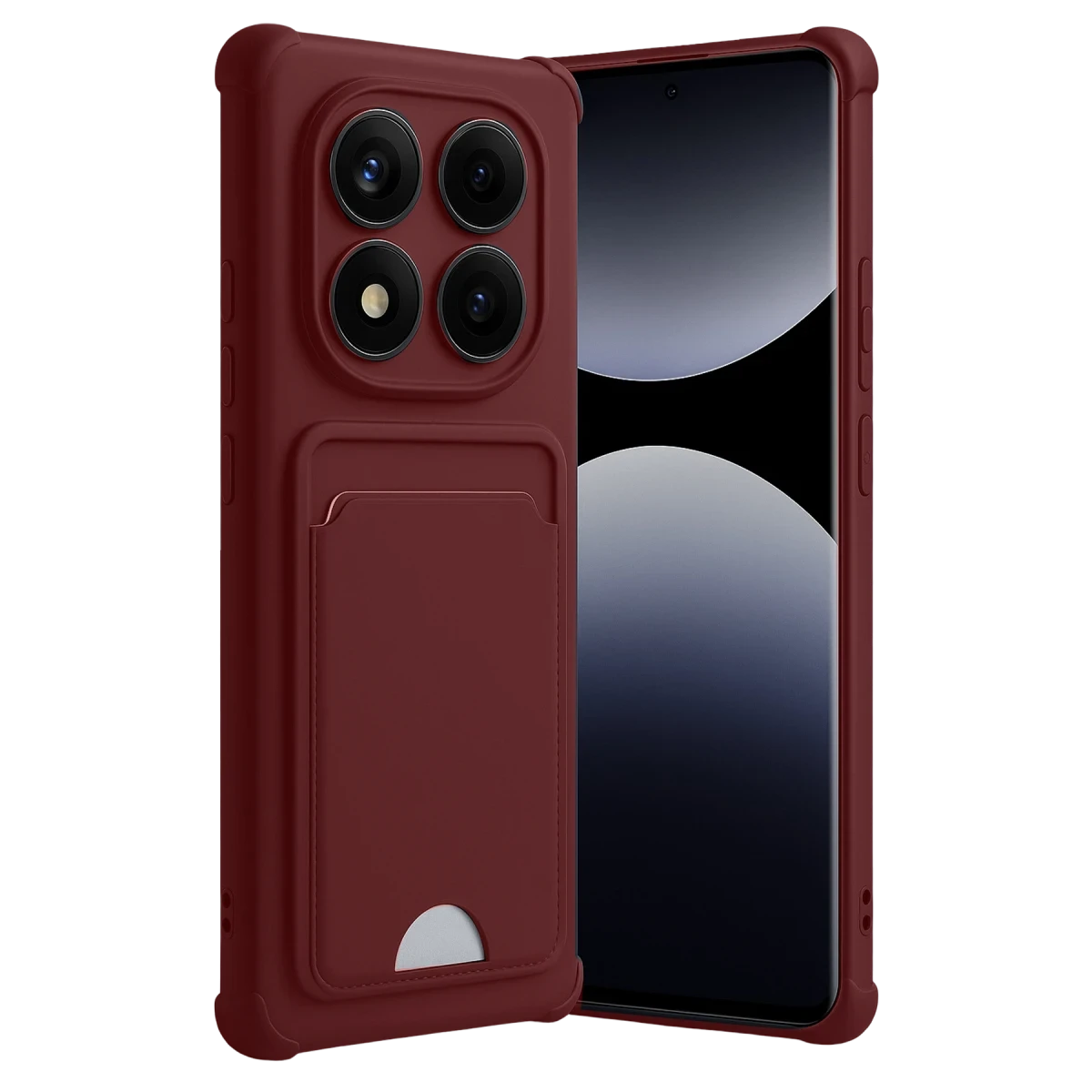 Newface Xiaomi Redmi Note 14 Pro Plus Kelvin Kartvizitli Silikon - Bordo — görsel 3