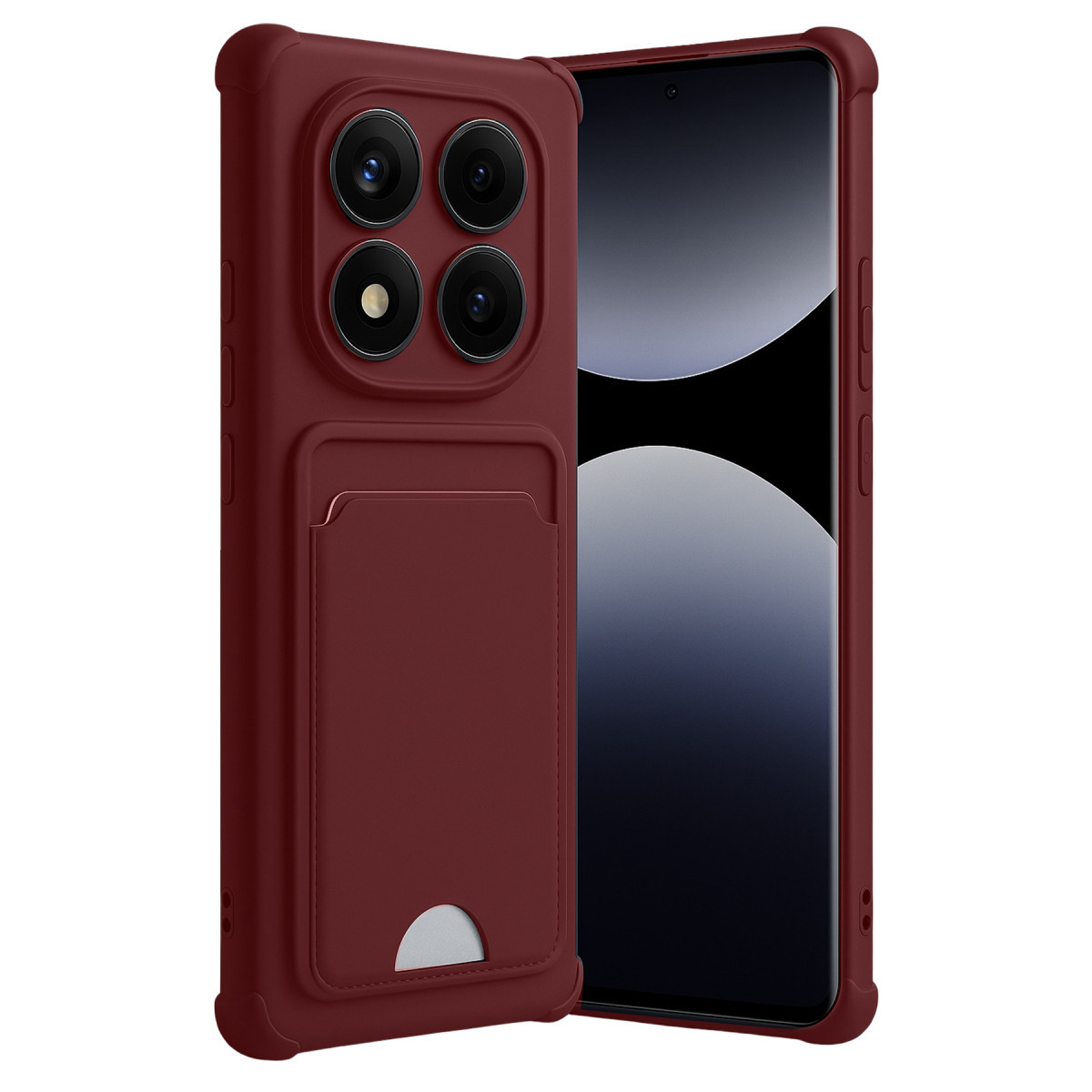 Newface Xiaomi Redmi Note 14 Pro Plus Kelvin Kartvizitli Silikon - Bordo — görsel 5