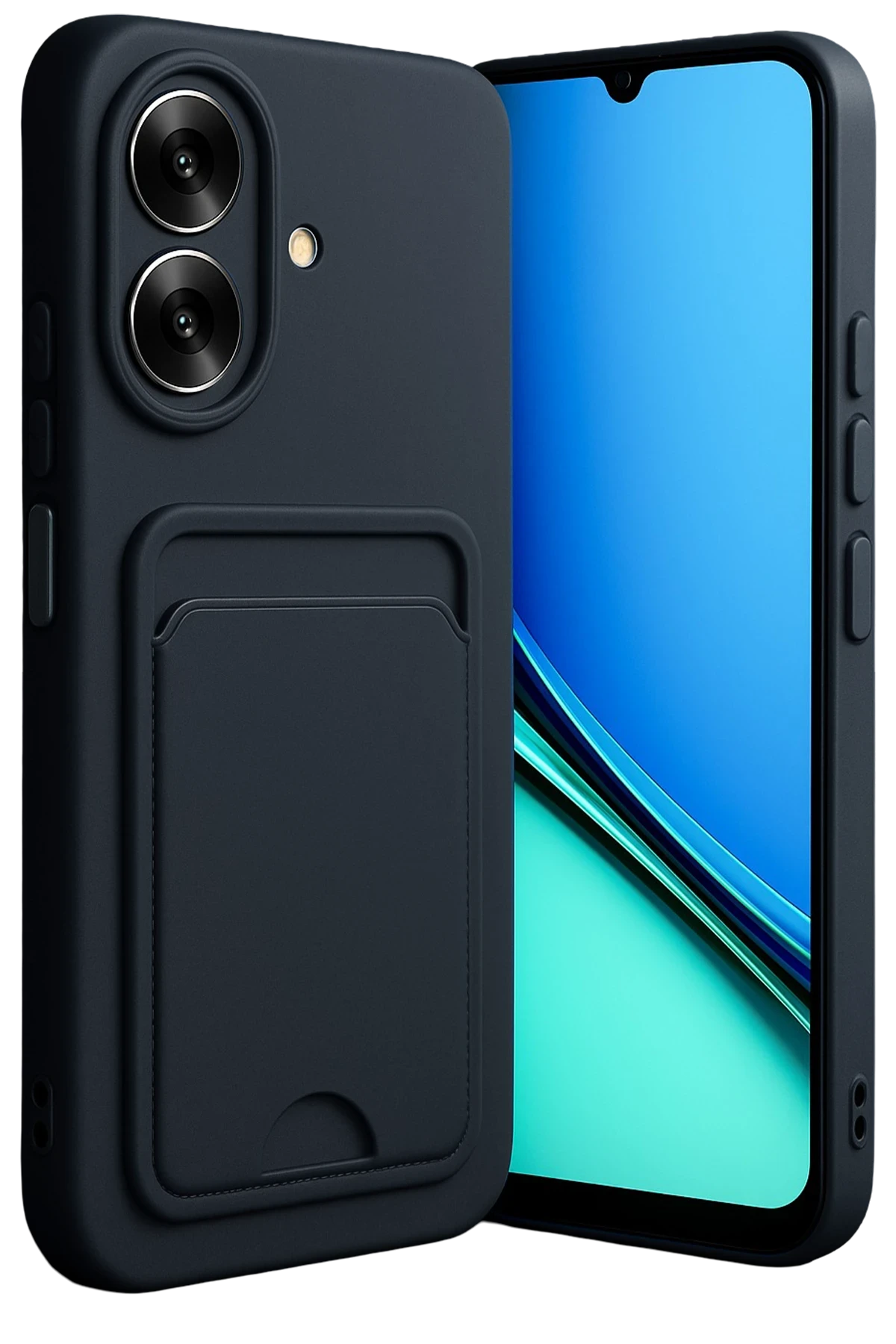Newface Realme Note 60 Kelvin Kartvizitli Silikon - Siyah