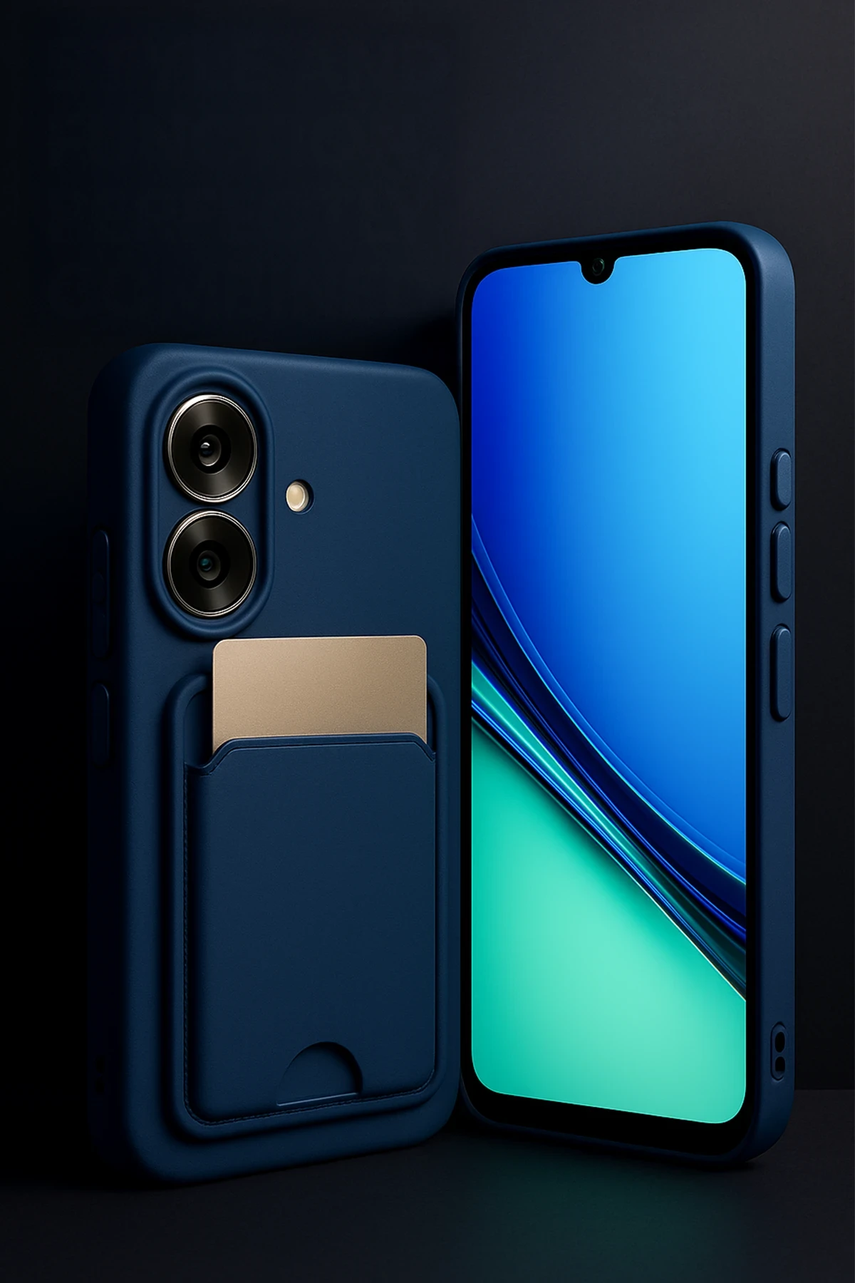 Newface Realme Note 60 Kelvin Kartvizitli Silikon - Lacivert