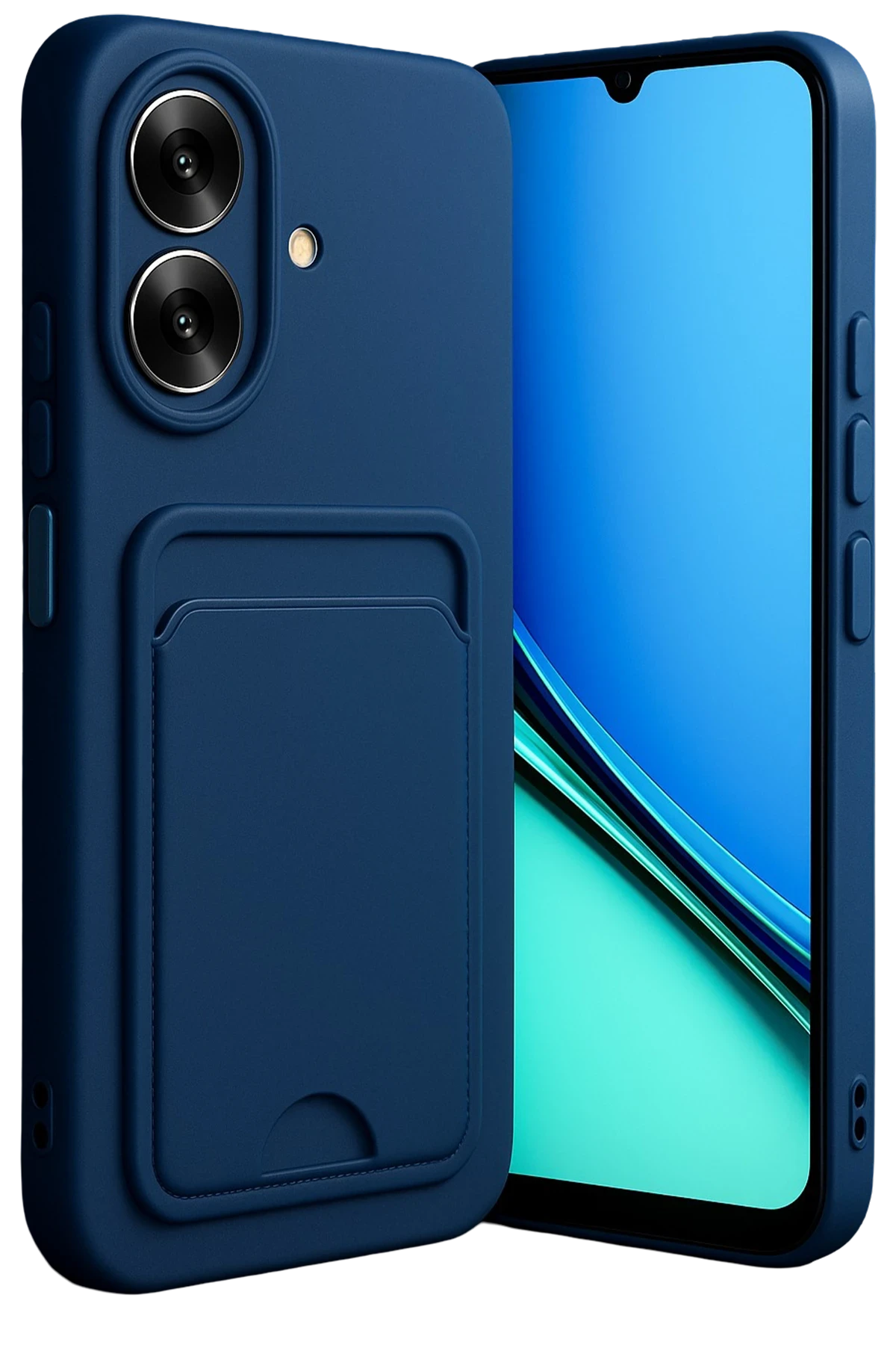 Newface Realme Note 60 Kelvin Kartvizitli Silikon - Lacivert