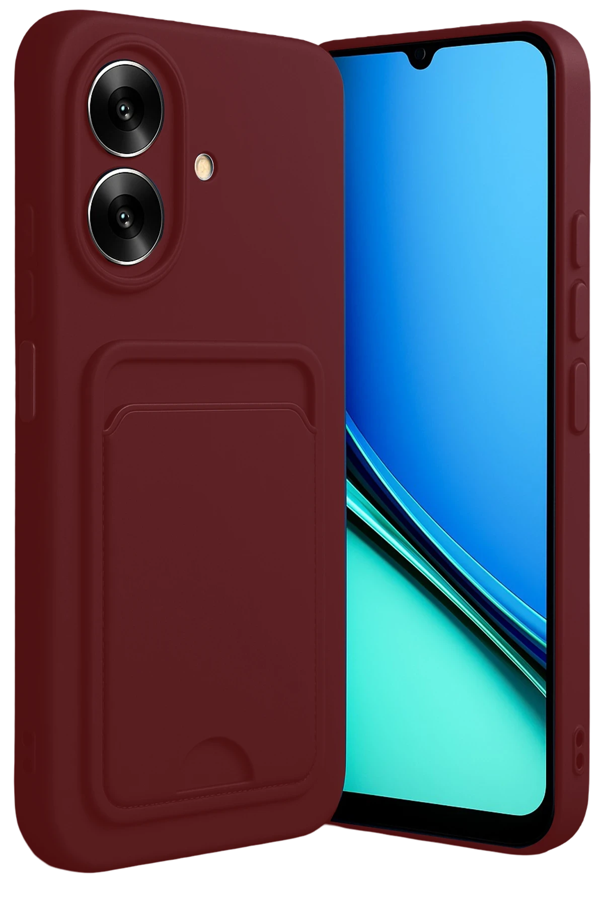 Newface Realme Note 60 Kelvin Kartvizitli Silikon - Bordo
