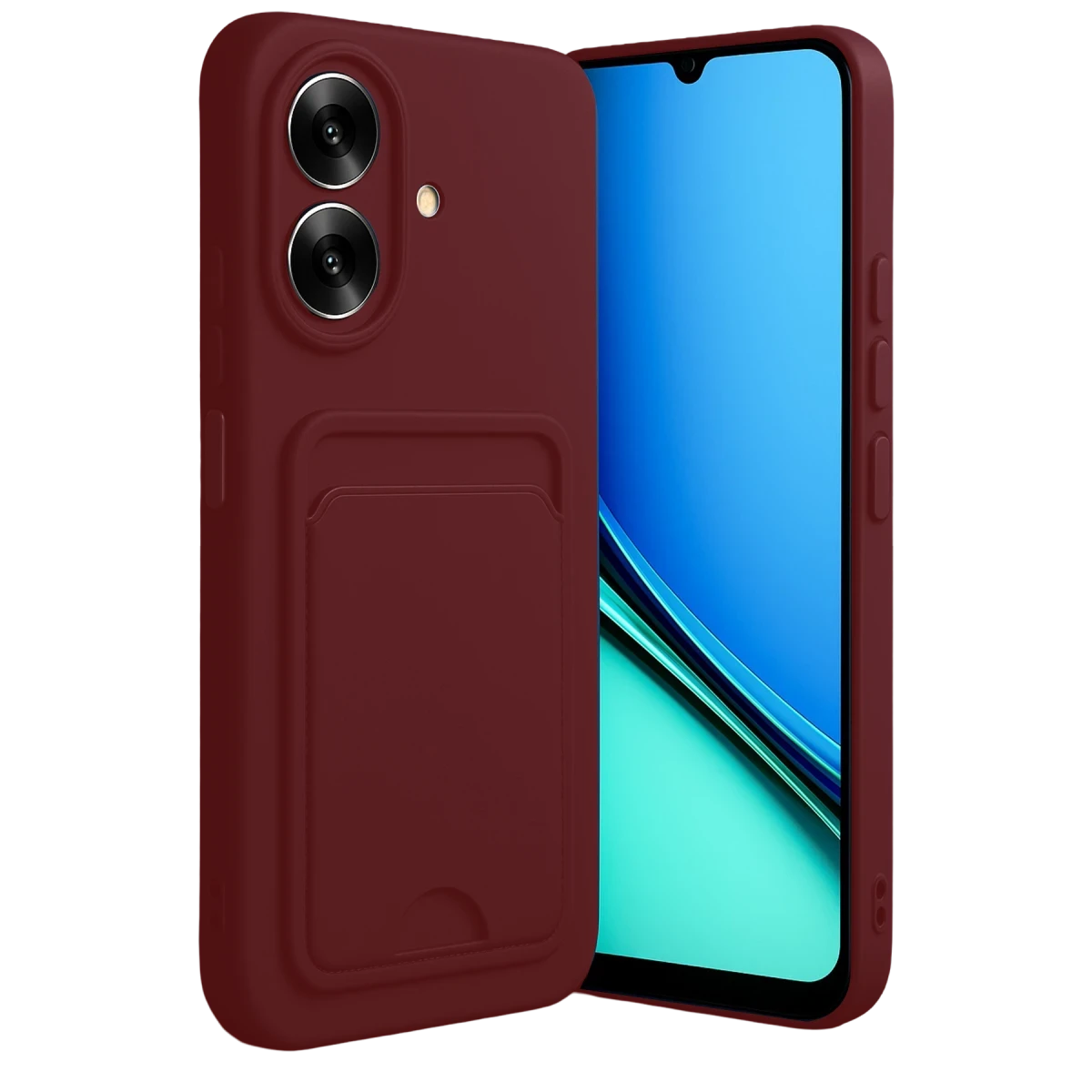 Newface Realme Note 60 Kelvin Kartvizitli Silikon - Bordo — görsel 3