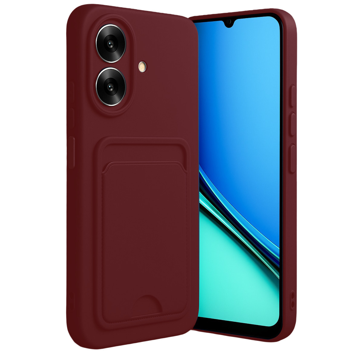 Newface Realme Note 60 Kelvin Kartvizitli Silikon - Bordo — görsel 5