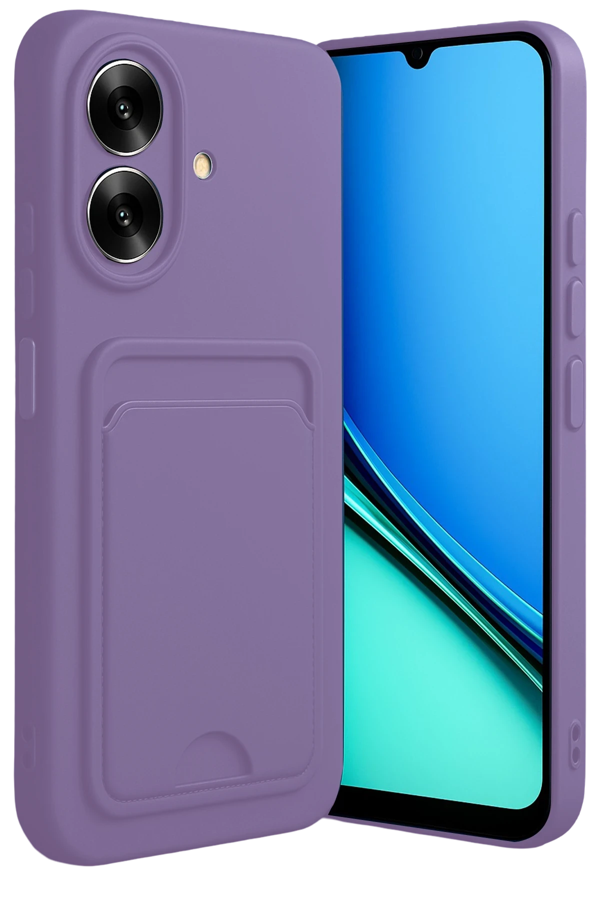 Newface Realme Note 60 Kelvin Kartvizitli Silikon - Lila