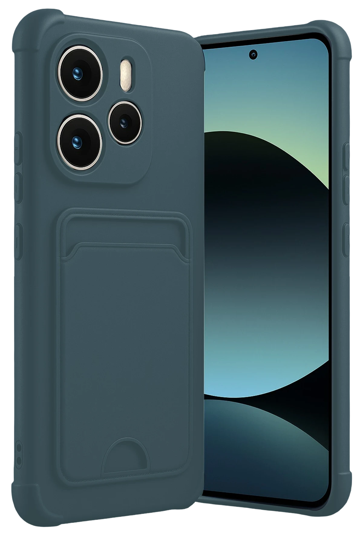 Newface Xiaomi Redmi Note 14 4G Kelvin Kartvizitli Silikon - Koyu Yeşil