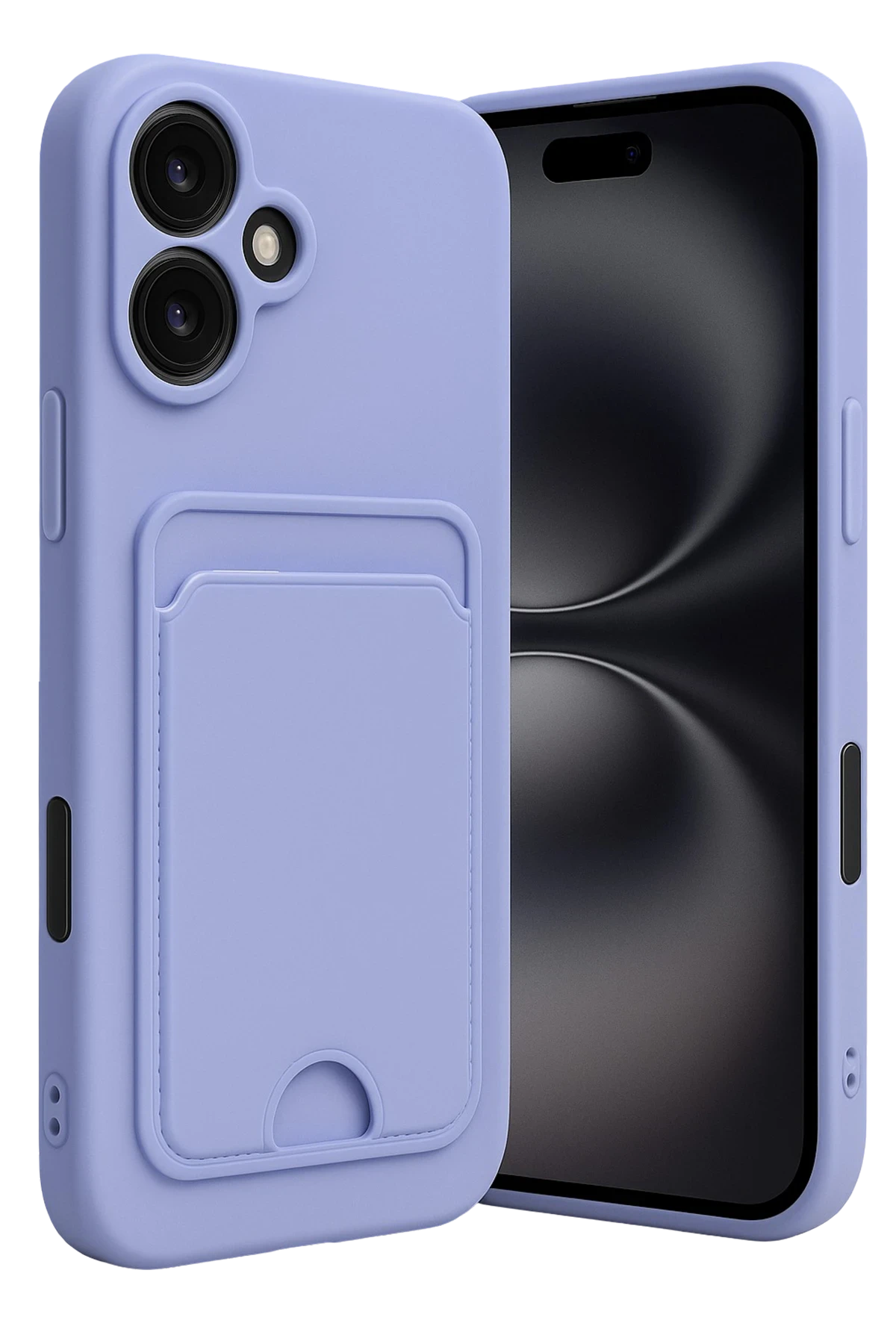Newface iPhone 16 Kılıf Kelvin Kartvizitli Silikon - Lila
