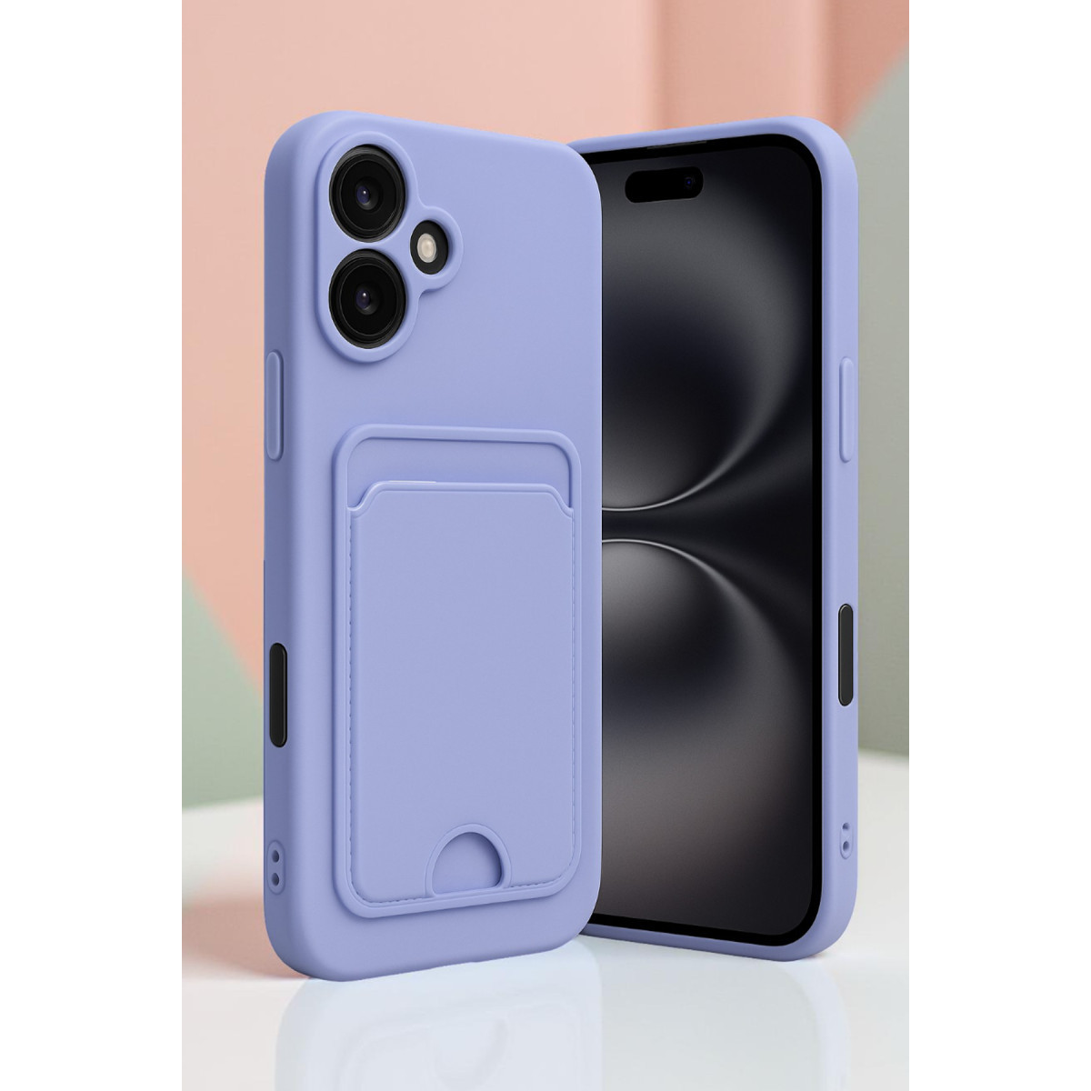 Newface Apple iPhone 16 Kılıf Kelvin Kartvizitli Silikon - Siyah — görsel 6