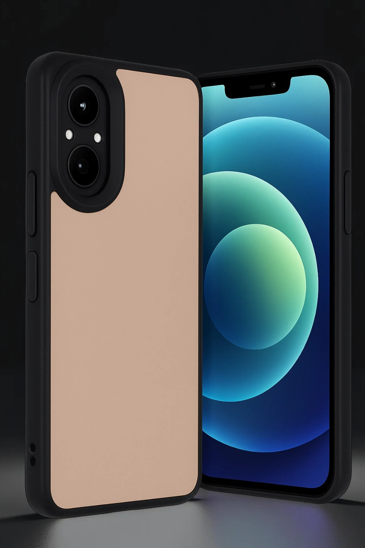 Newface Realme 12 Lite Kılıf Aras Deri Kapak - Pudra