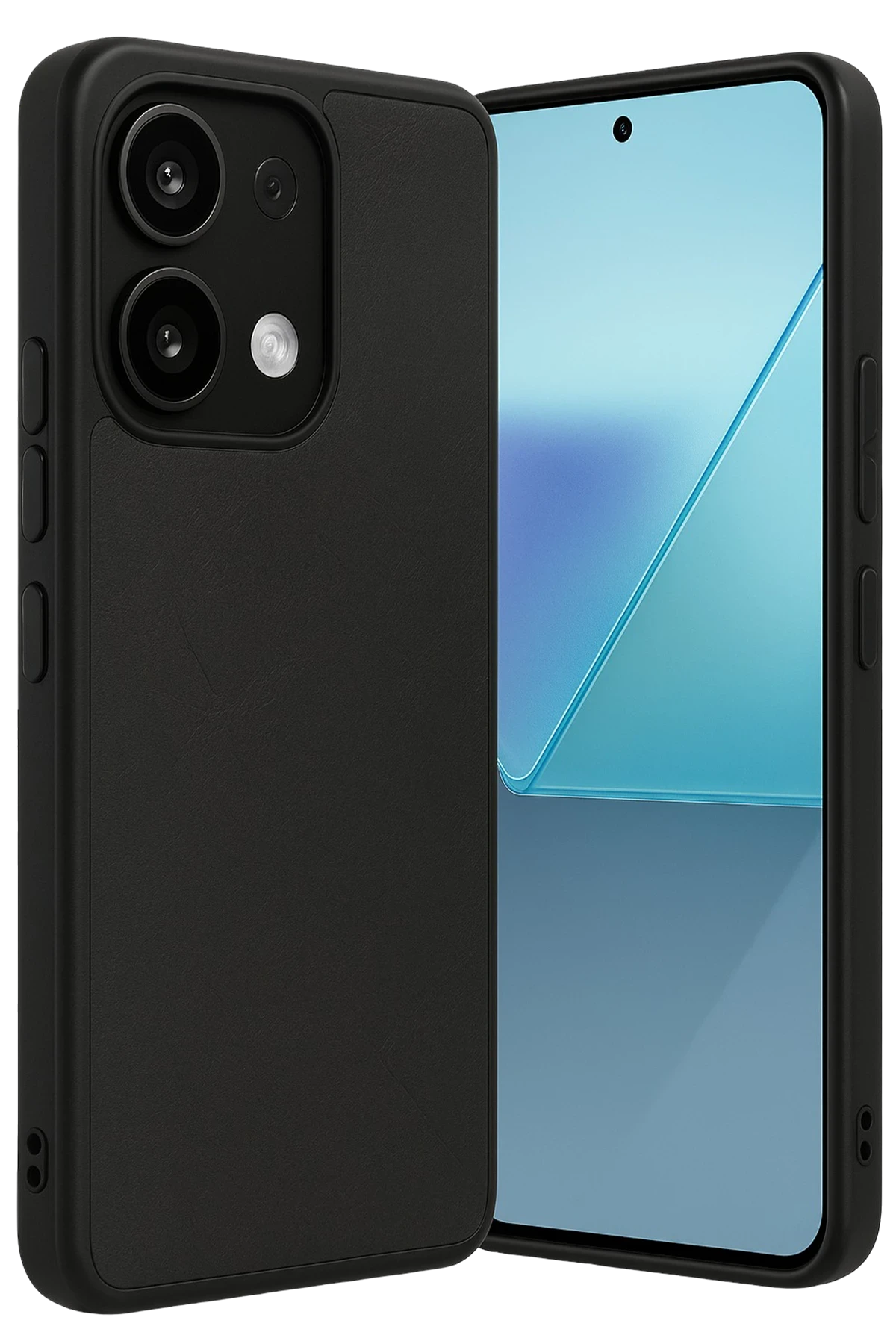 Newface Xiaomi Redmi Note 13 4G Kılıf Aras Deri Kapak - Siyah