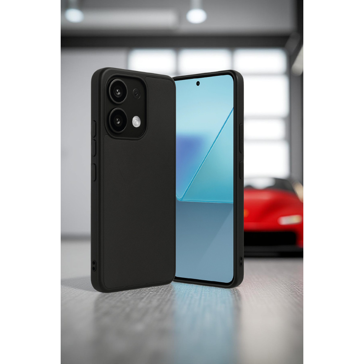 Newface Xiaomi Redmi Note 13 4G Kılıf Aras Deri Kapak - Siyah — görsel 8