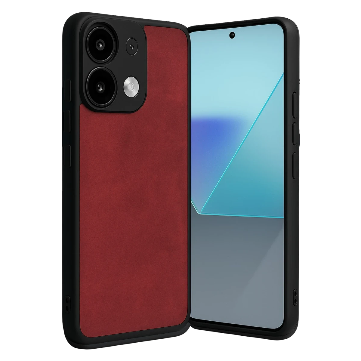 Newface Xiaomi Redmi Note 13 Pro 5G Kılıf Aras Deri Kapak - Kırmızı