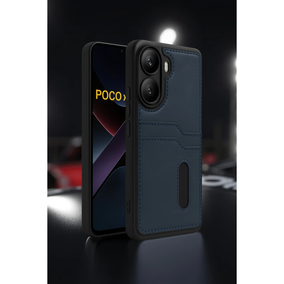 Newface Xiaomi Poco X7 Pro Kılıf Sara Kartvizitli Deri Kılıf - Siyah — görsel 4