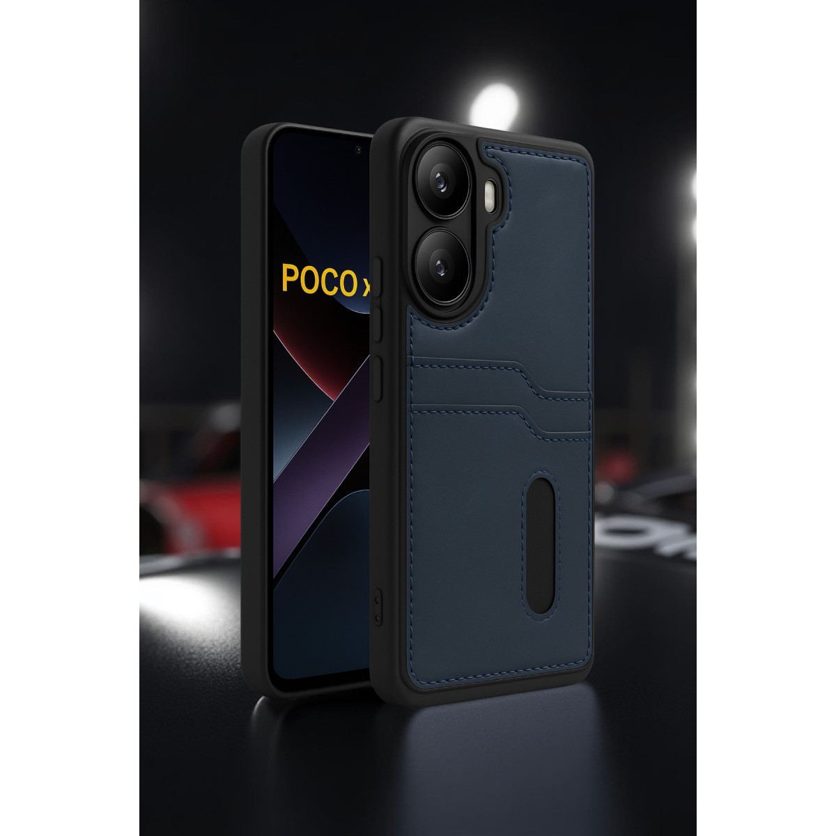 Newface Xiaomi Poco X7 Pro Kılıf Sara Kartvizitli Deri Kılıf - Siyah — görsel 6