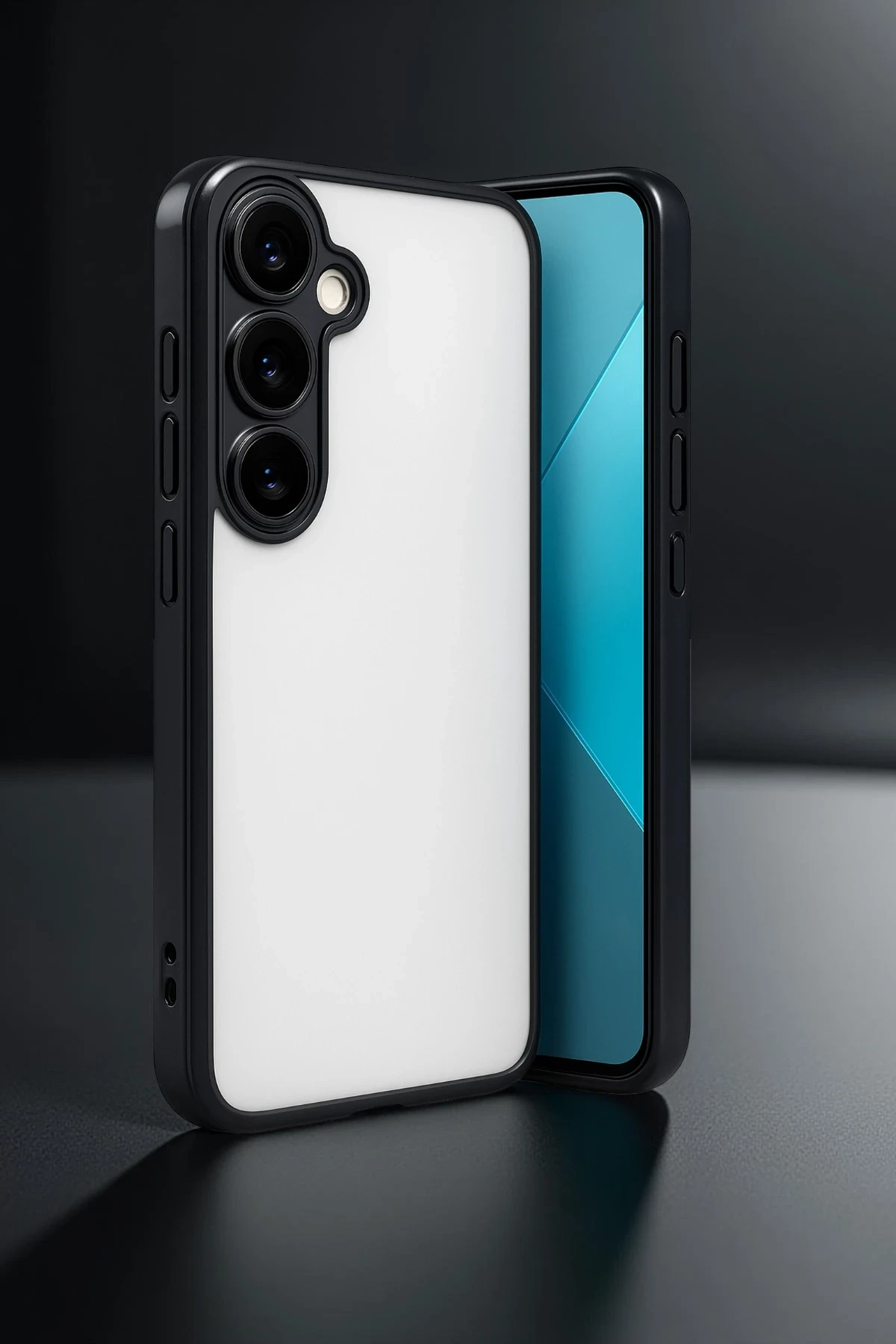 Newface Samsung Galaxy A24 4G Prime Kılıf Razer Lensli Silikon - Siyah — görsel 2