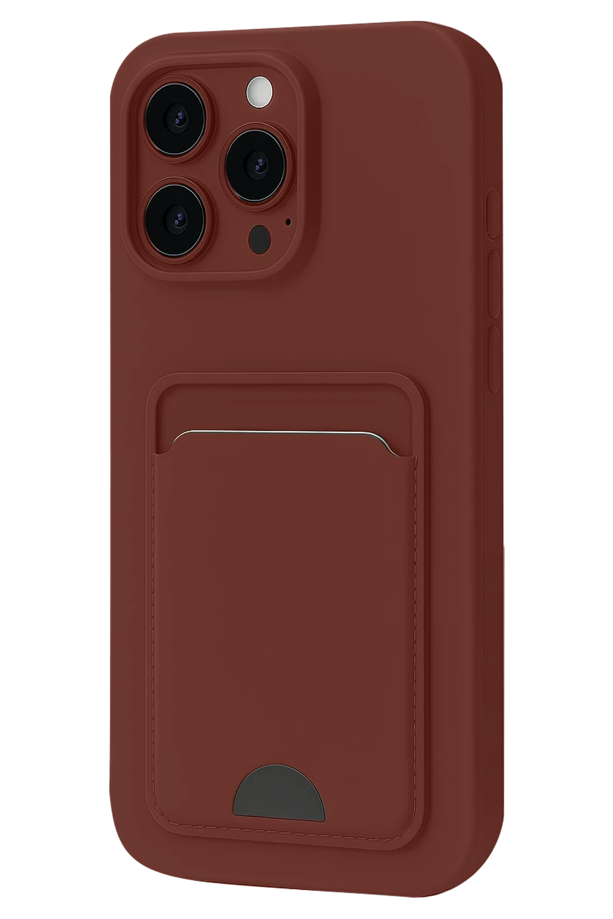 Newface iPhone 16 Pro Kılıf Kelvin Kartvizitli Silikon - Bordo