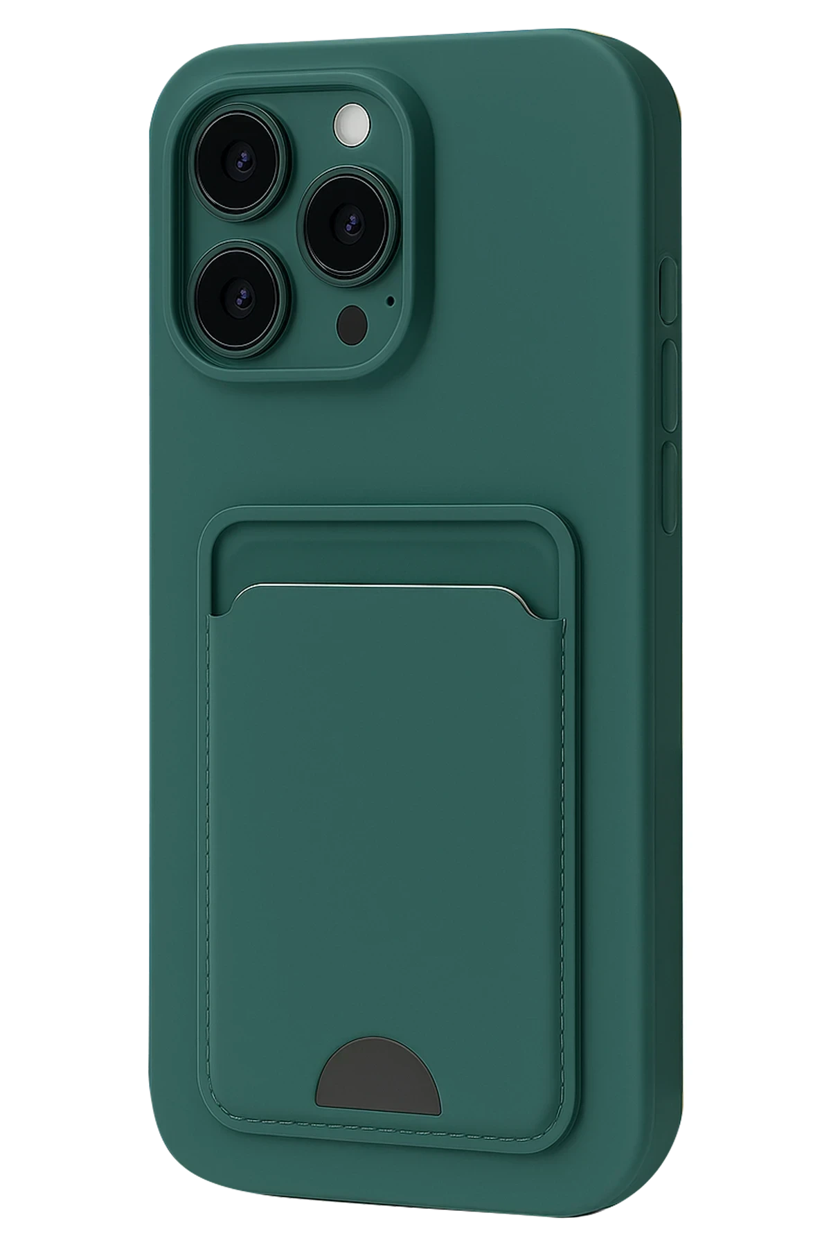 Newface iPhone 16 Pro Kılıf Kelvin Kartvizitli Silikon - Koyu Yeşil