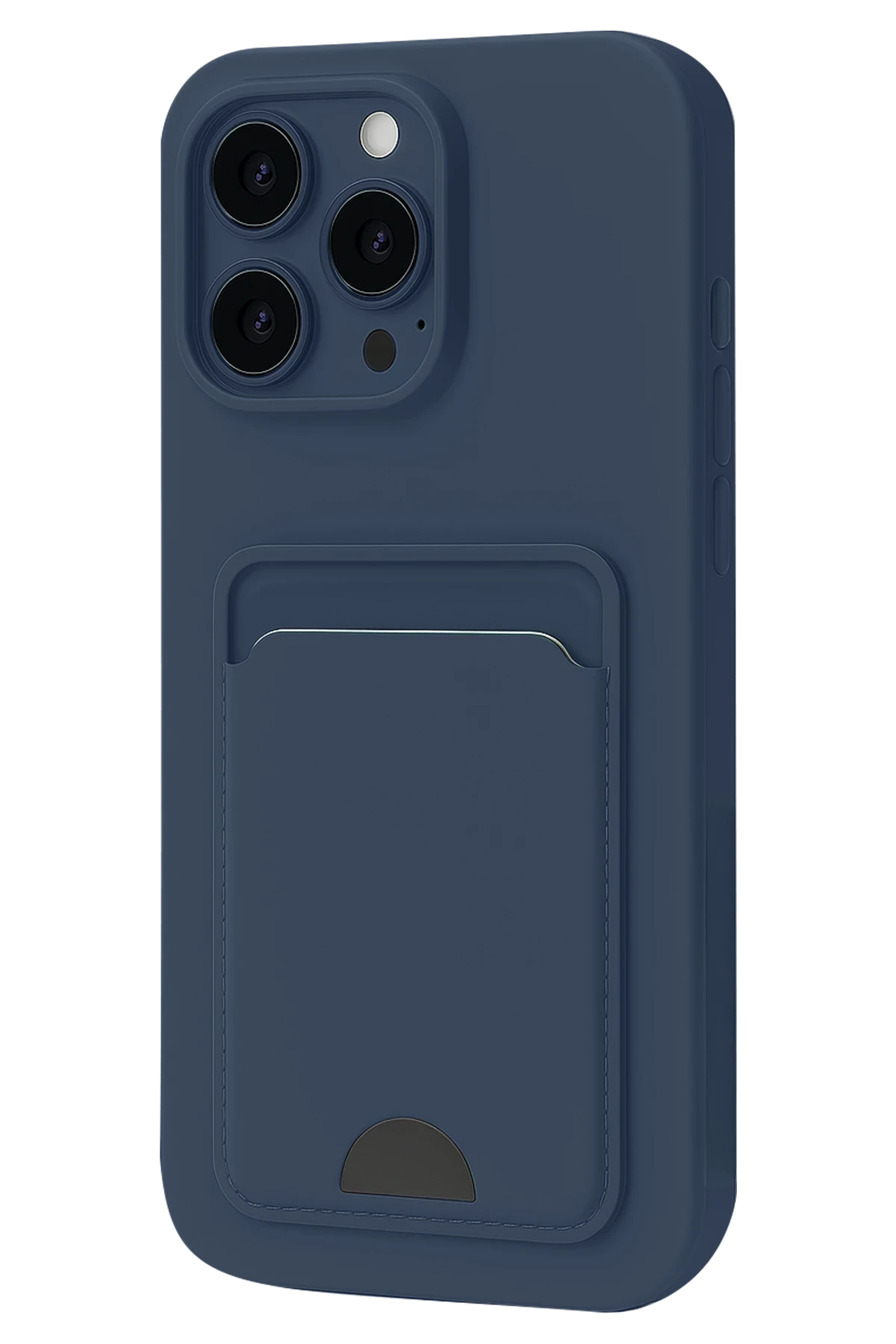 Newface iPhone 16 Pro Kılıf Kelvin Kartvizitli Silikon - Lacivert