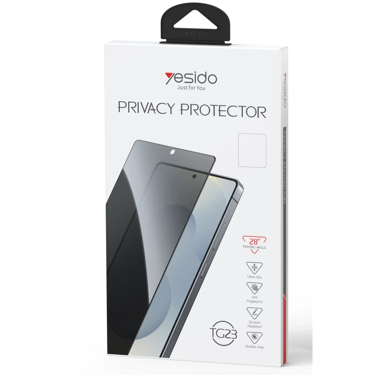 Yesido Samsung Galaxy S25 Ultra TG23 Hayalet Cam Ekran Koruyucu - Siyah1