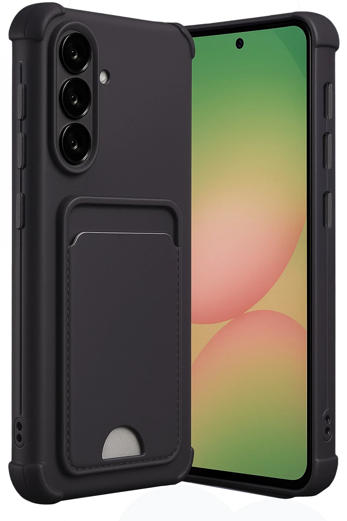 Newface Samsung Galaxy A36 Kılıf Kelvin Kartvizitli Silikon - Siyah