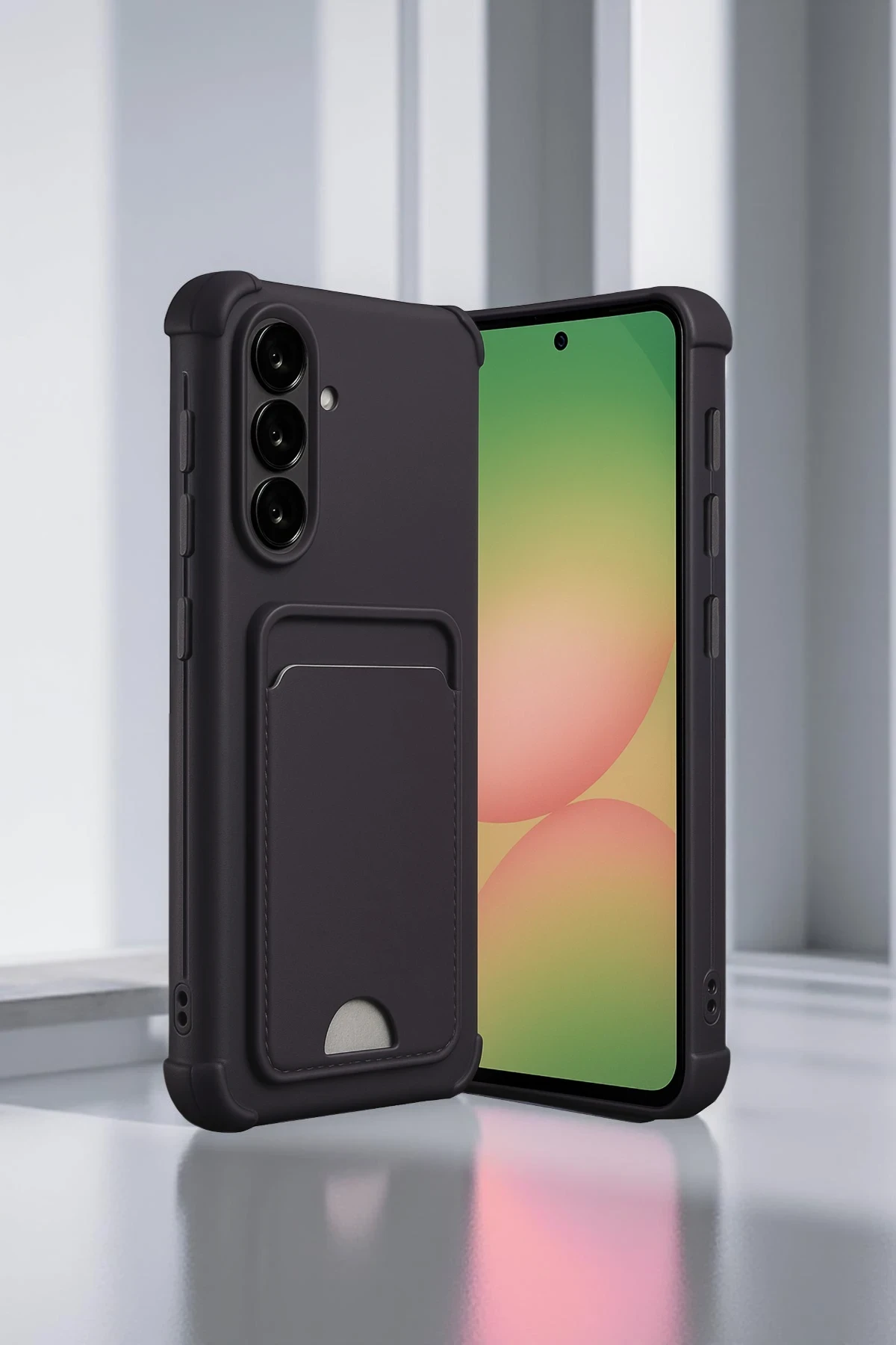 Newface Samsung Galaxy A36 Kılıf Kelvin Kartvizitli Silikon - Siyah — görsel 2