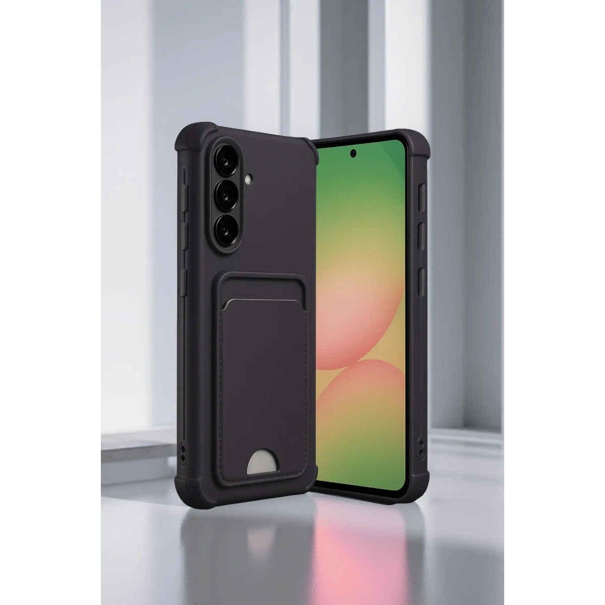 Newface Samsung Galaxy A36 Kılıf Kelvin Kartvizitli Silikon - Siyah — görsel 4